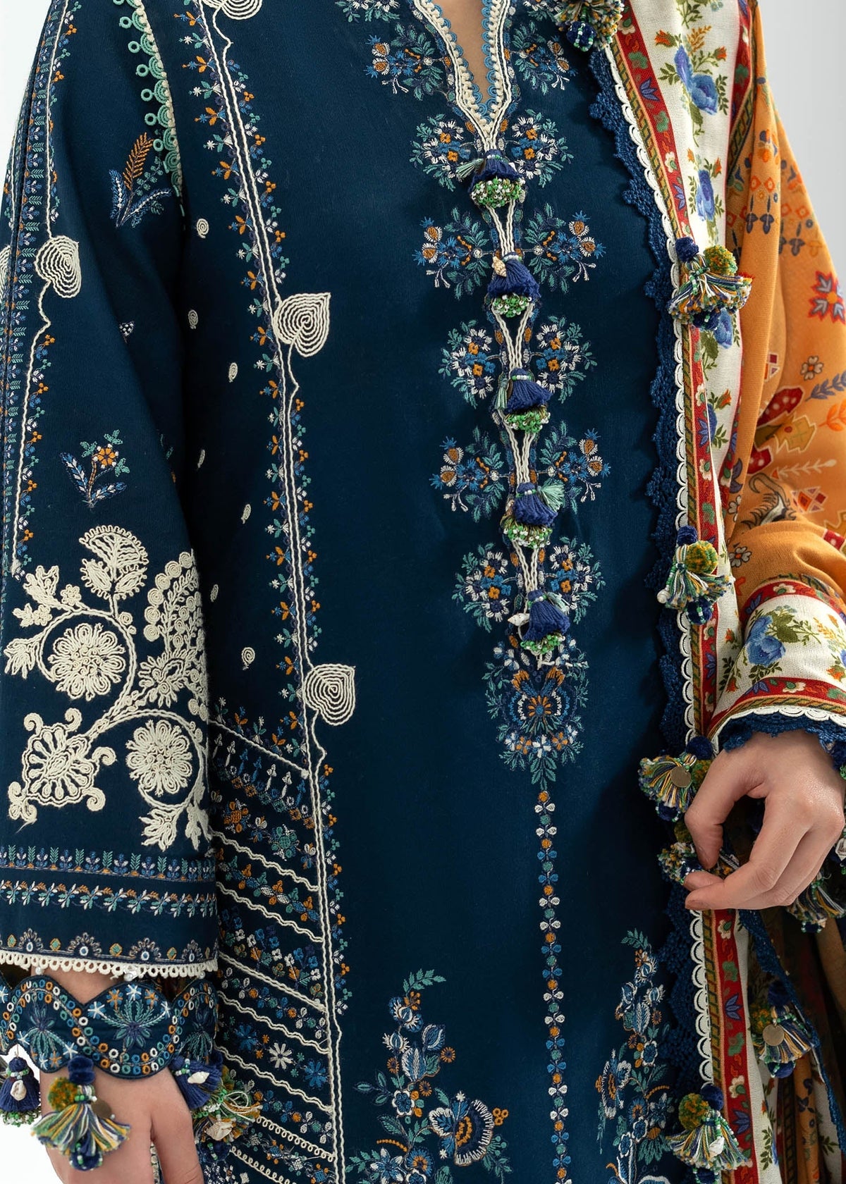 Hussain Rehar | Khaddar 25 | Chashm-e-Bahr by Hussain Rehar - Designer Dress - Type : Ladies Clothes - Available at Libayah - 100% Original 