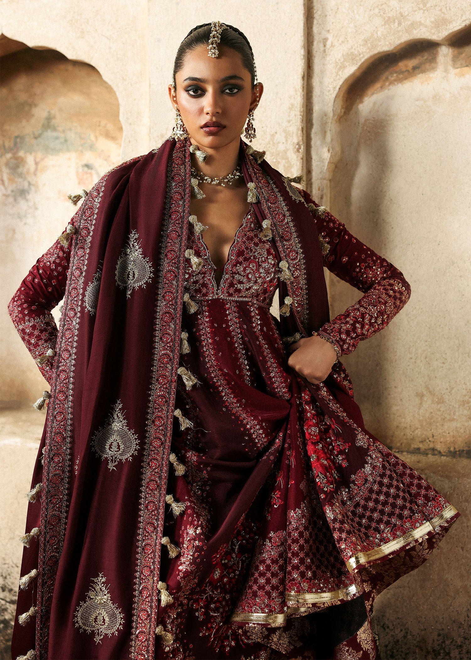 Hussain Rehar | Mussarat Festive 25 | Gulnar by Hussain Rehar - Designer Dress  - Type : Ladies Clothes - Available at Libayah - 100% Original 