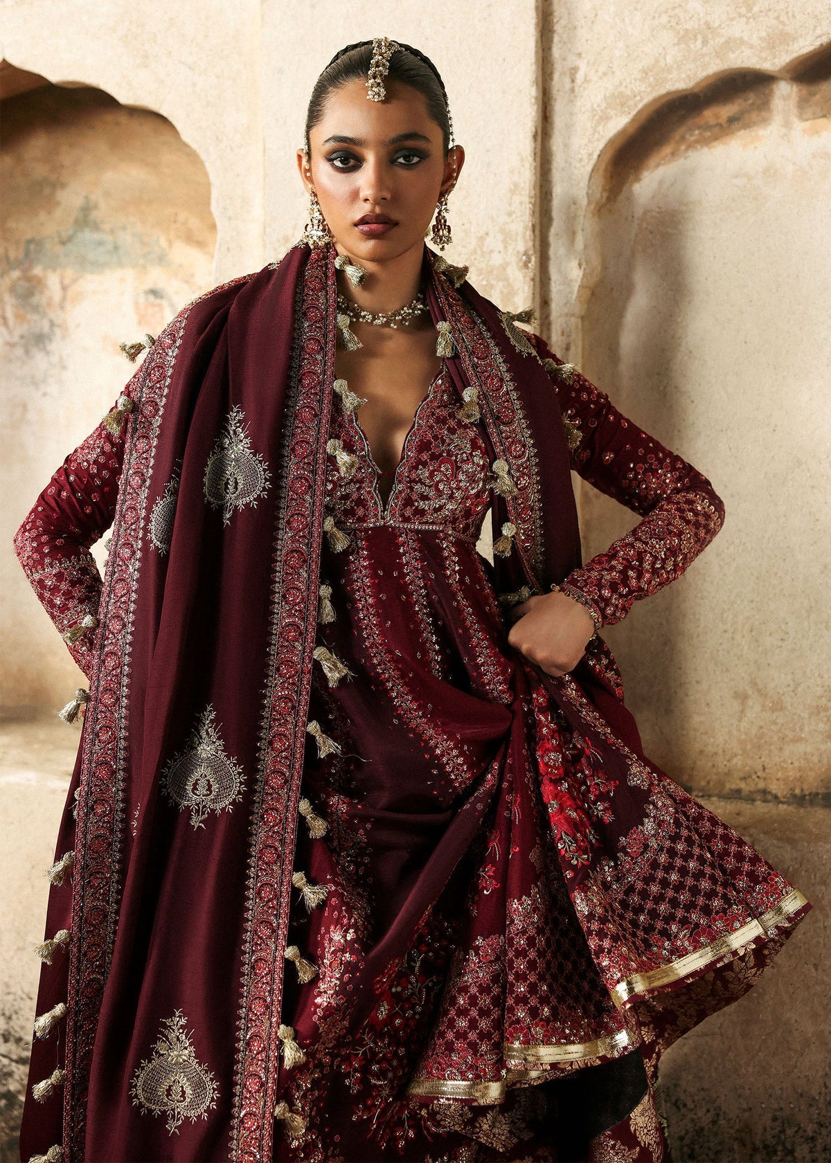 Hussain Rehar | Mussarat Festive 25 | Gulnar by Hussain Rehar - Designer Dress  - Type : Ladies Clothes - Available at Libayah - 100% Original 