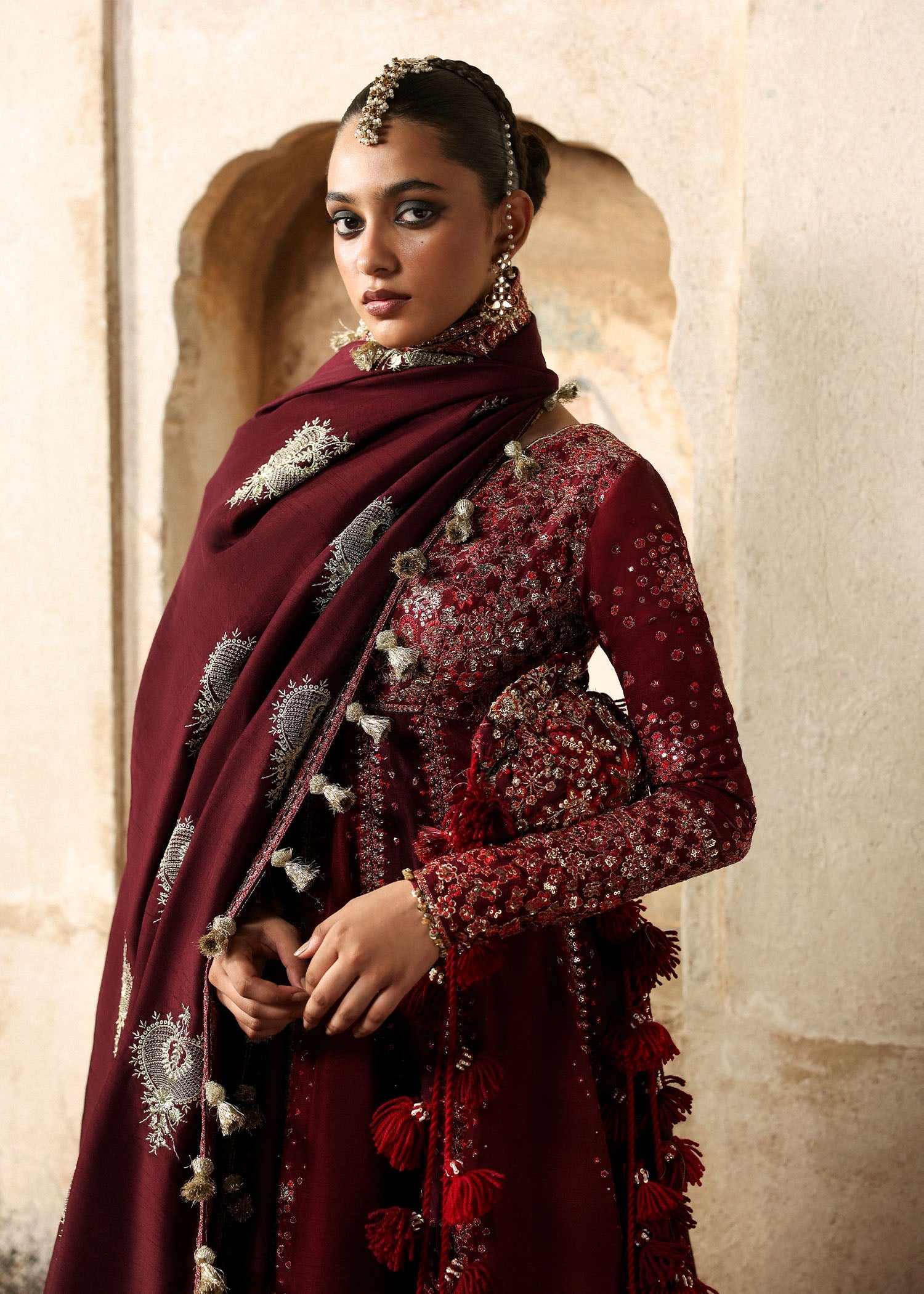 Hussain Rehar | Mussarat Festive 25 | Gulnar by Hussain Rehar - Designer Dress  - Type : Ladies Clothes - Available at Libayah - 100% Original 