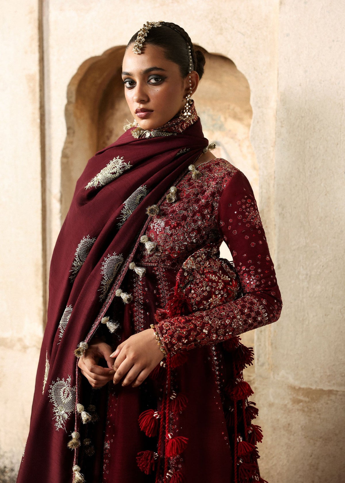 Hussain Rehar | Mussarat Festive 25 | Gulnar by Hussain Rehar - Designer Dress  - Type : Ladies Clothes - Available at Libayah - 100% Original 