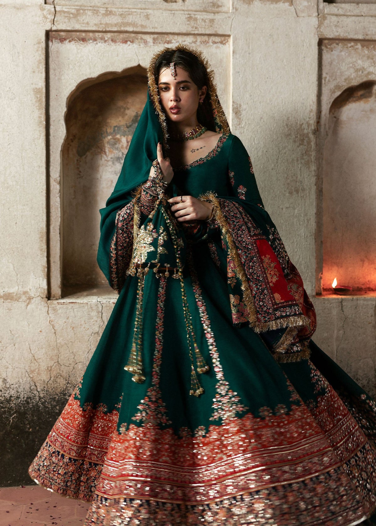 Hussain Rehar | Mussarat Festive 25 | Meherunissa by Hussain Rehar - Designer Dress  - Type : Ladies Clothes - Available at Libayah - 100% Original 