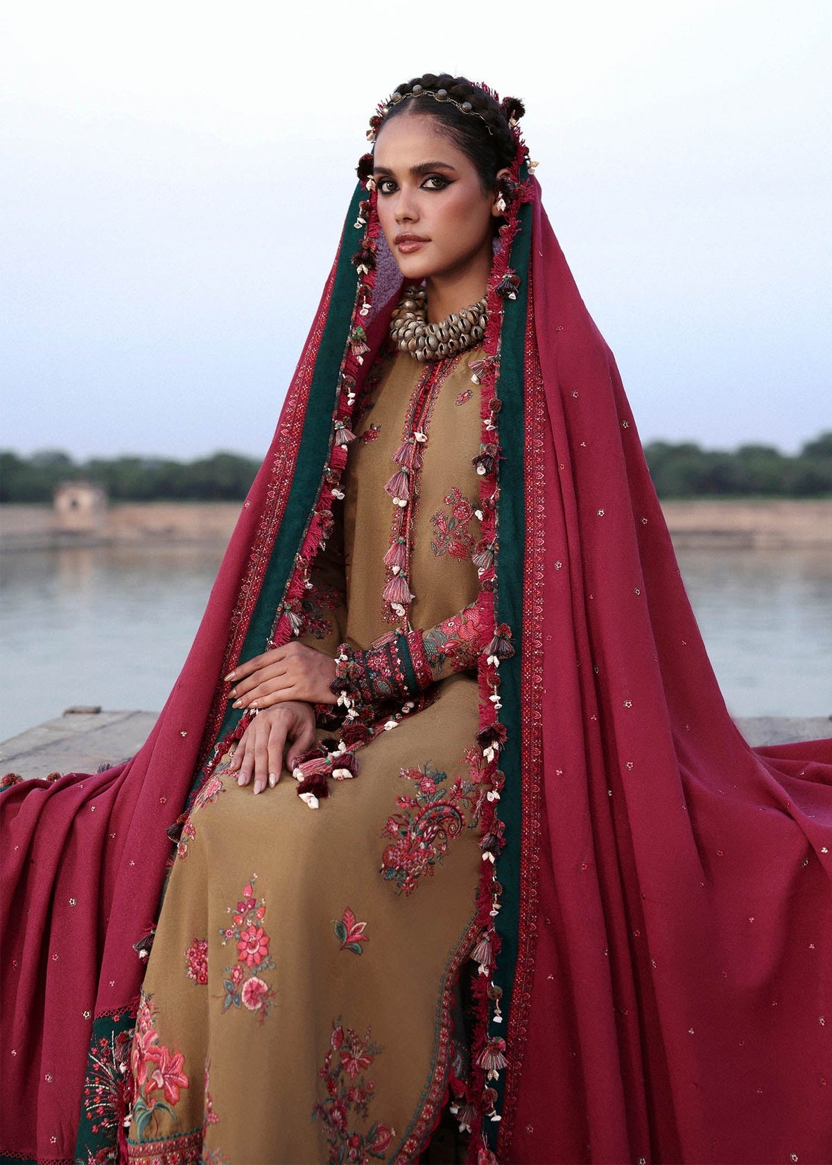 Rumi – authentic Pakistani dress from the Hussain Rehar Karandi 25 collection for women in the UK.