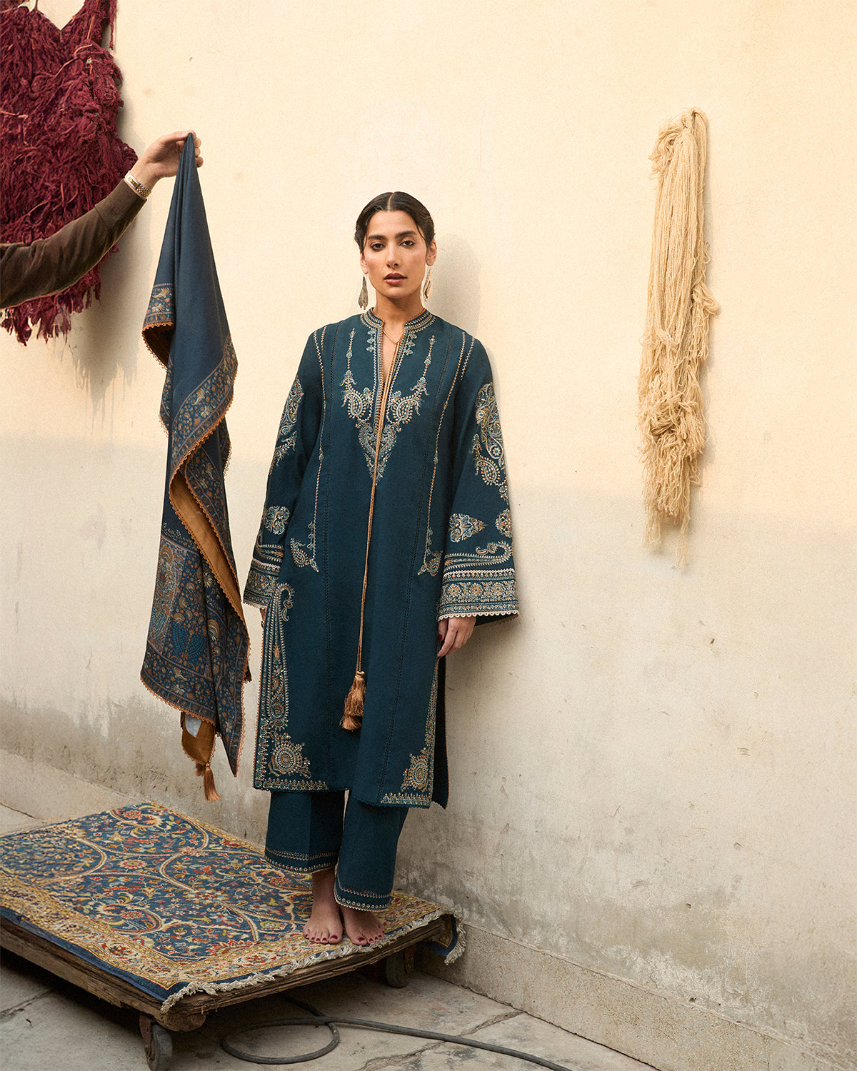 Jugnu | Karandi 25 | Niva by Jugnu - Designer Dress  - Type : Ladies Clothes - Available at Libayah - 100% Original 