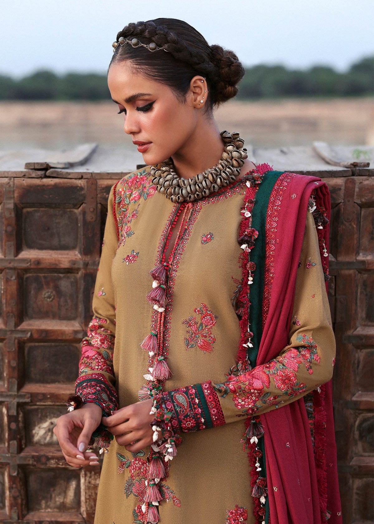 Rumi – authentic Pakistani dress from the Hussain Rehar Karandi 25 collection for women in the UK.