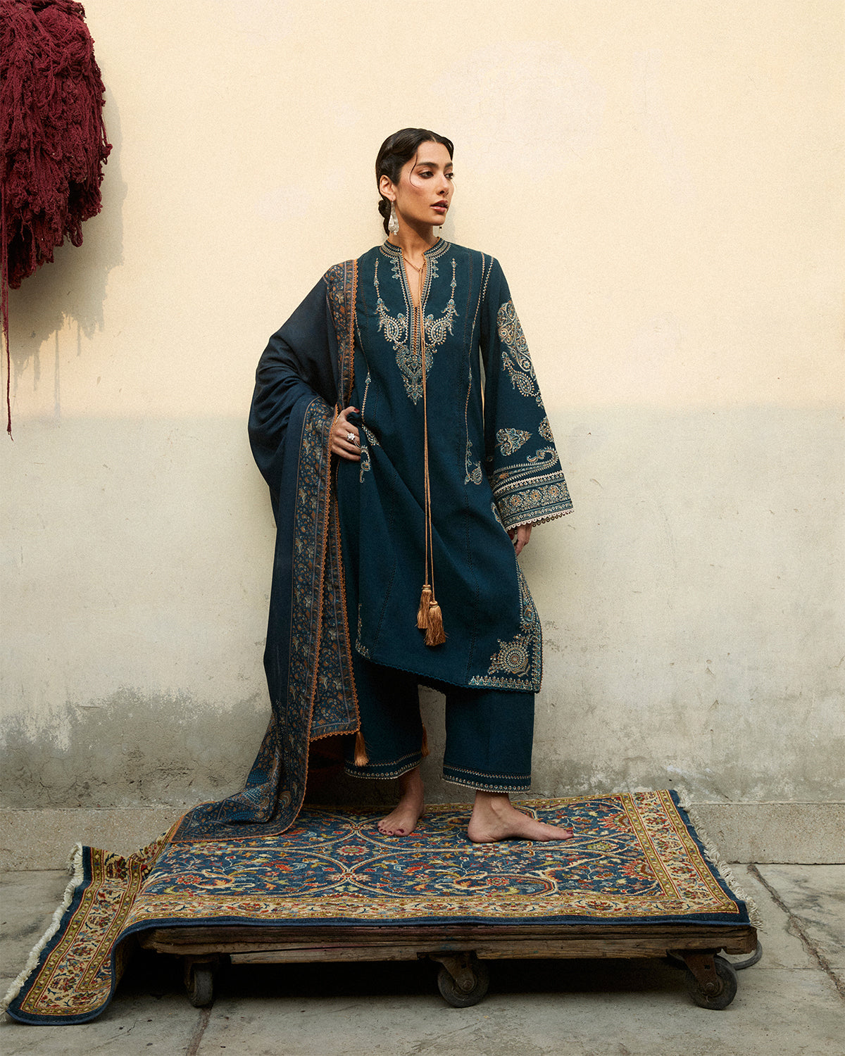 Jugnu | Karandi 25 | Niva by Jugnu - Designer Dress  - Type : Ladies Clothes - Available at Libayah - 100% Original 