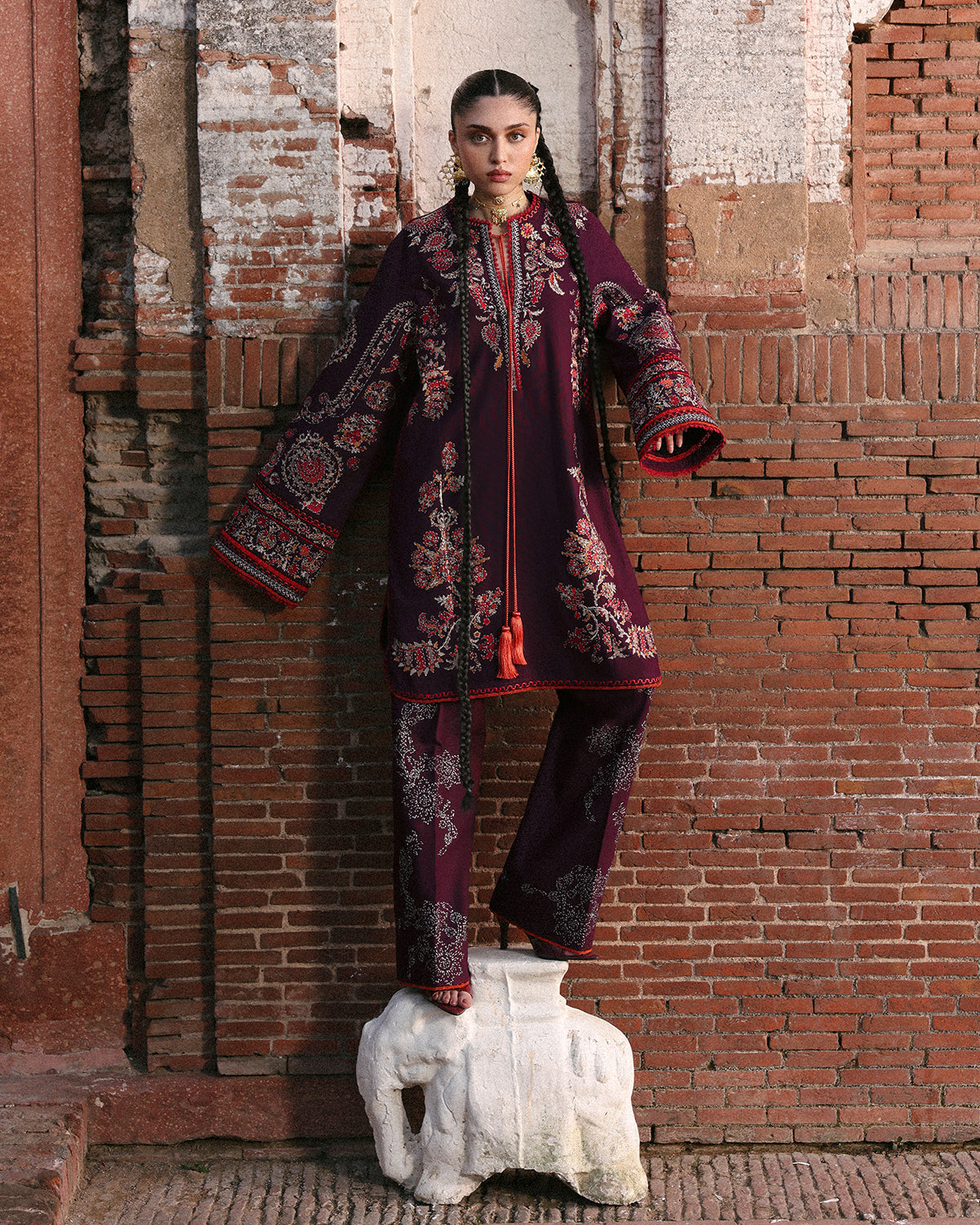 Jugnu | Khaddar 25 | Laleh by Jugnu - Designer Dress - Type : Ladies Clothes - Available at Libayah - 100% Original 