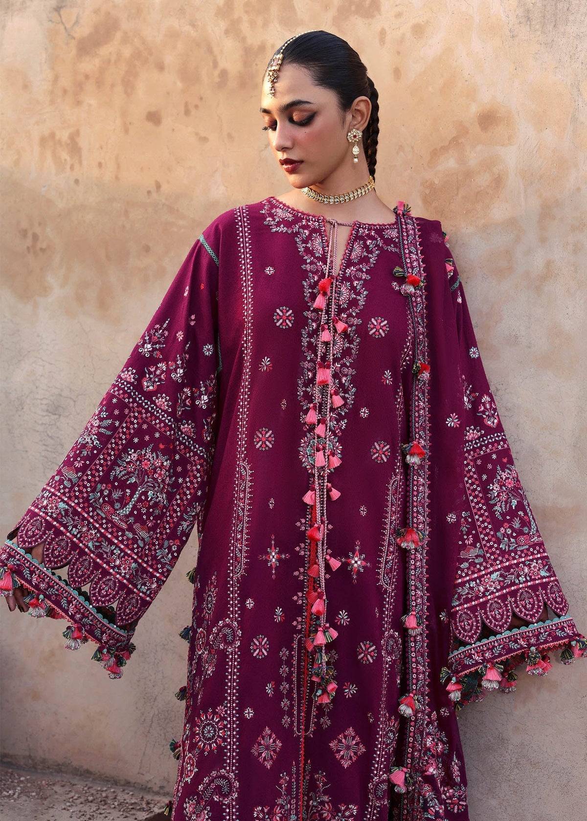 Nargis – authentic Pakistani dress from the Hussain Rehar Karandi 25 collection for women in the UK.