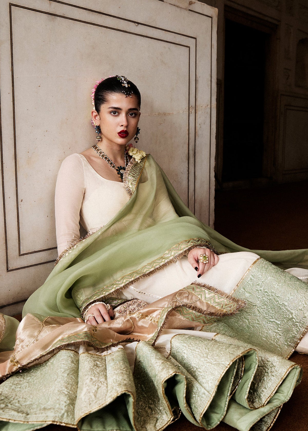 Hussain Rehar | Festive Pret'25 | Mahlaqa by Hussain Rehar - Designer Dress  - Type : Luxury Pret - Available at Libayah - 100% Original 