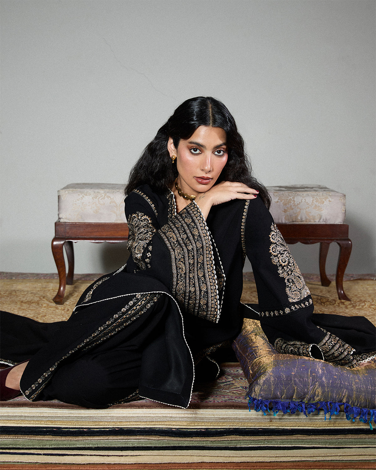 Jugnu | Karandi 25 | Tila by Jugnu - Designer Dress  - Type : Ladies Clothes - Available at Libayah - 100% Original 