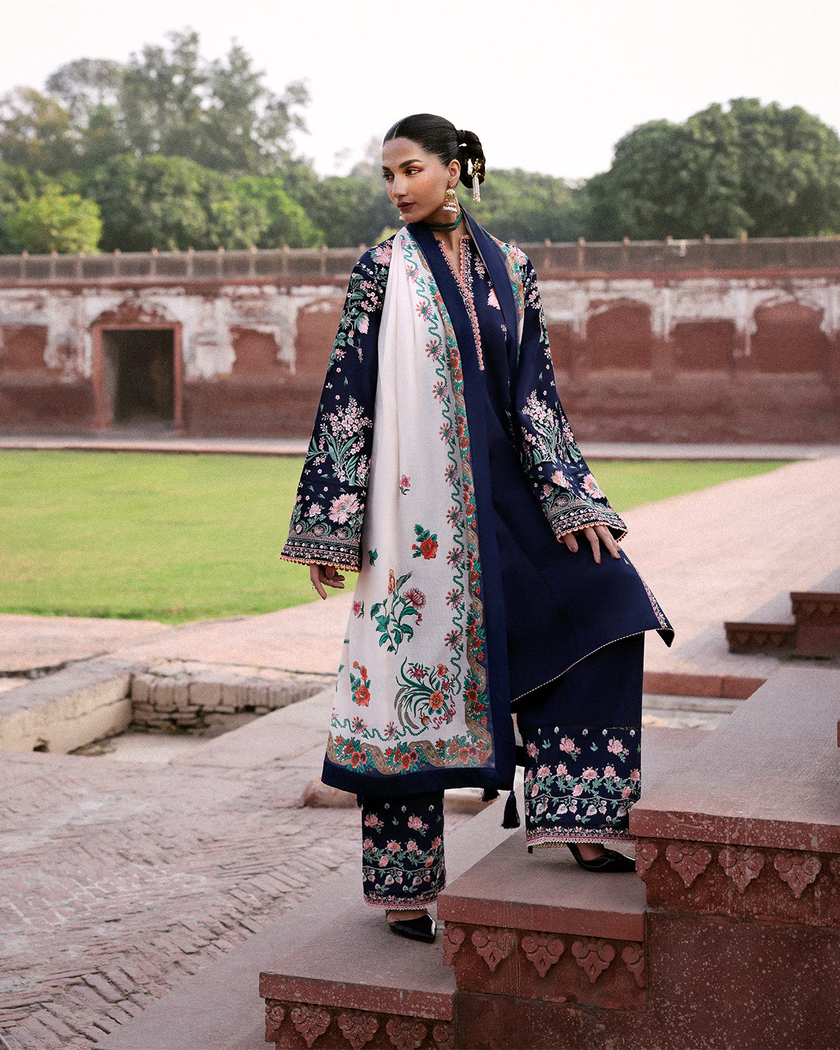 Jugnu | Khaddar 25 | Navi by Jugnu - Designer Dress - Type : Ladies Clothes - Available at Libayah - 100% Original 