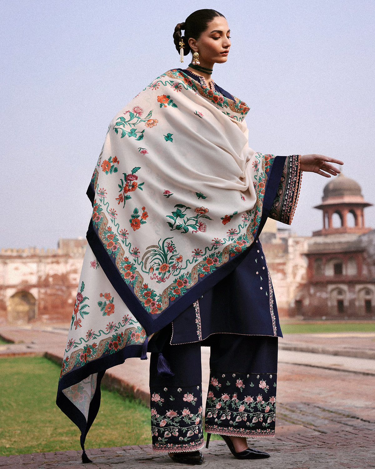 Jugnu | Khaddar 25 | Navi by Jugnu - Designer Dress - Type : Ladies Clothes - Available at Libayah - 100% Original 