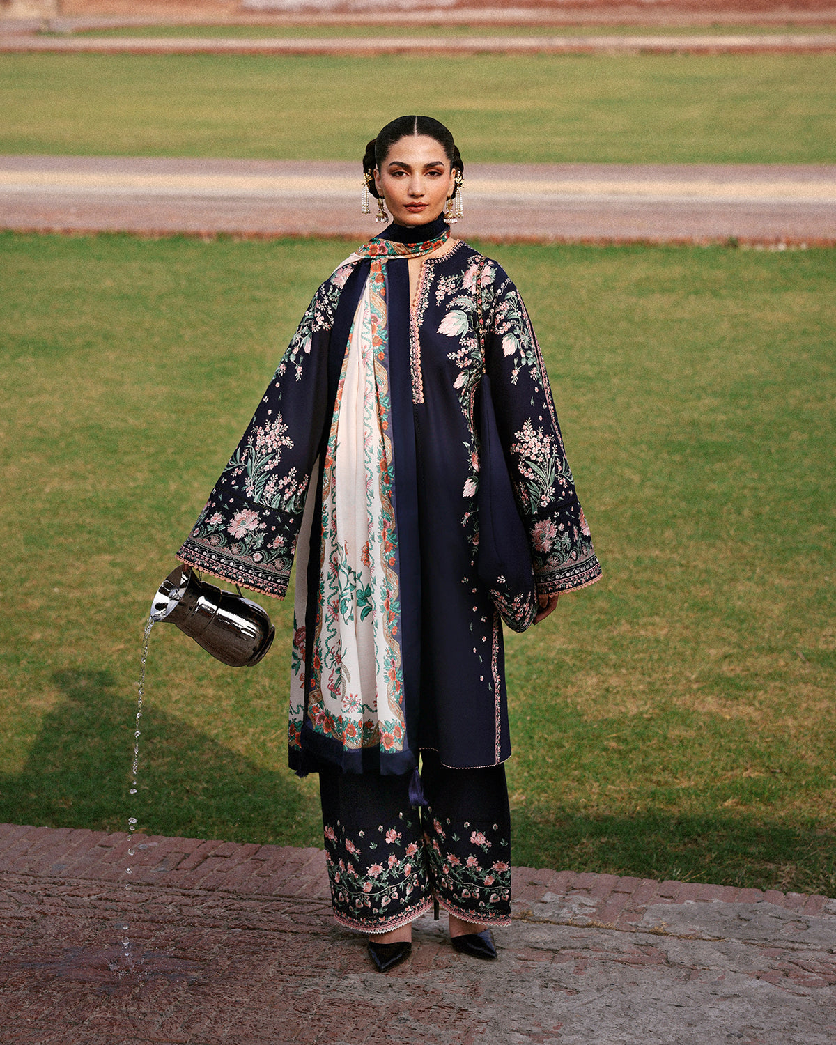 Jugnu | Khaddar 25 | Navi by Jugnu - Designer Dress - Type : Ladies Clothes - Available at Libayah - 100% Original 