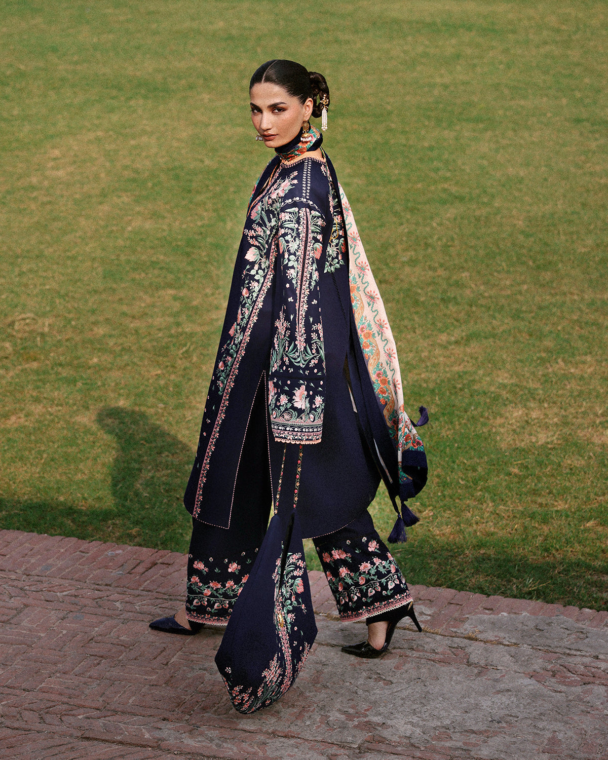 Jugnu | Khaddar 25 | Navi by Jugnu - Designer Dress - Type : Ladies Clothes - Available at Libayah - 100% Original 