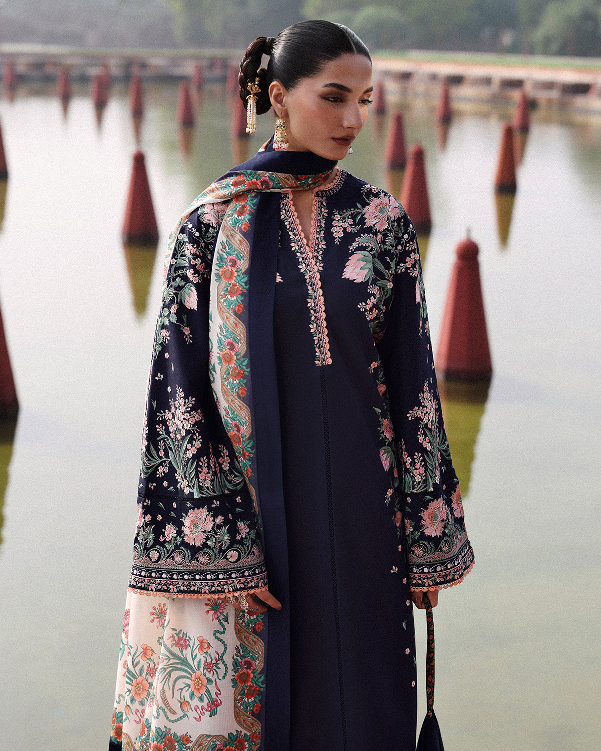 Jugnu | Khaddar 25 | Navi by Jugnu - Designer Dress - Type : Ladies Clothes - Available at Libayah - 100% Original 