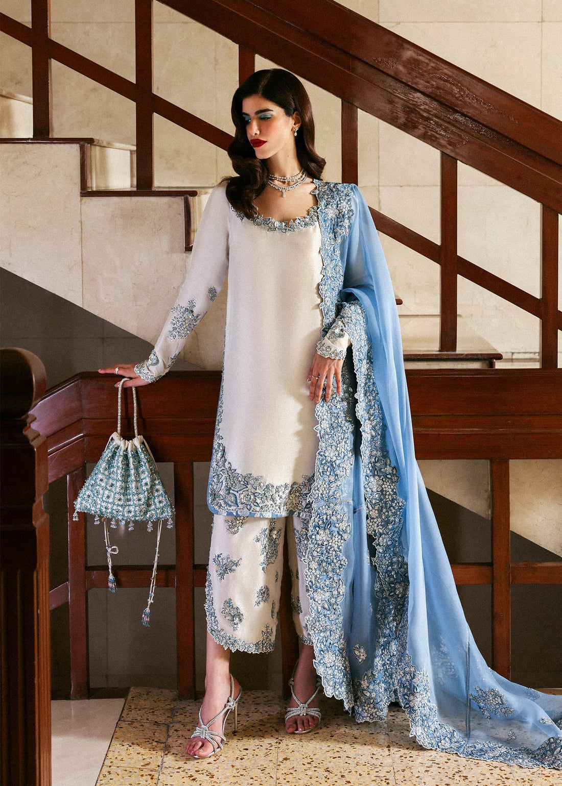 Hussain Rehar | The Scent Luxury Pret 25 | Virelle by Hussain Rehar - Designer Dress  - Type : Ladies Clothes - Available at Libayah - 100% Original 
