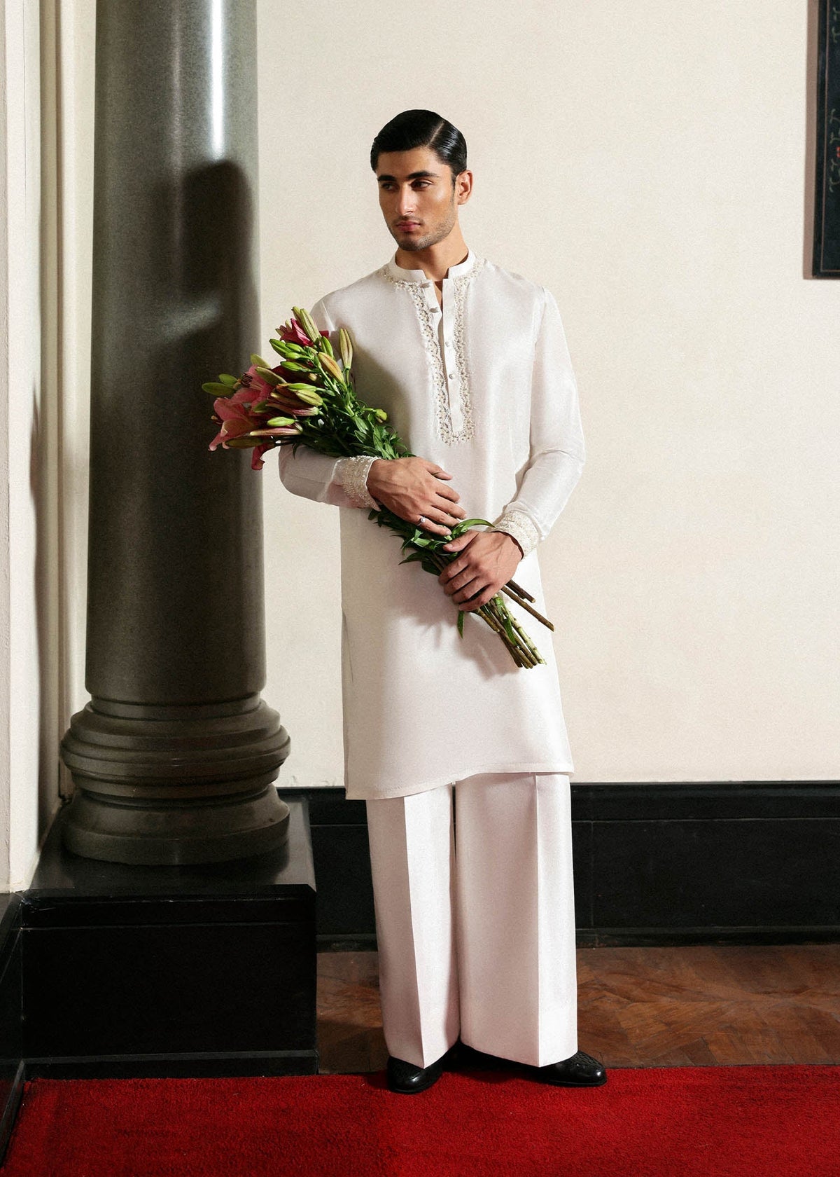 Hussain Rehar | The Scent Luxury Pret 25 | Vellin by Hussain Rehar - Designer Dress  - Type : MensWear - Available at Libayah - 100% Original 