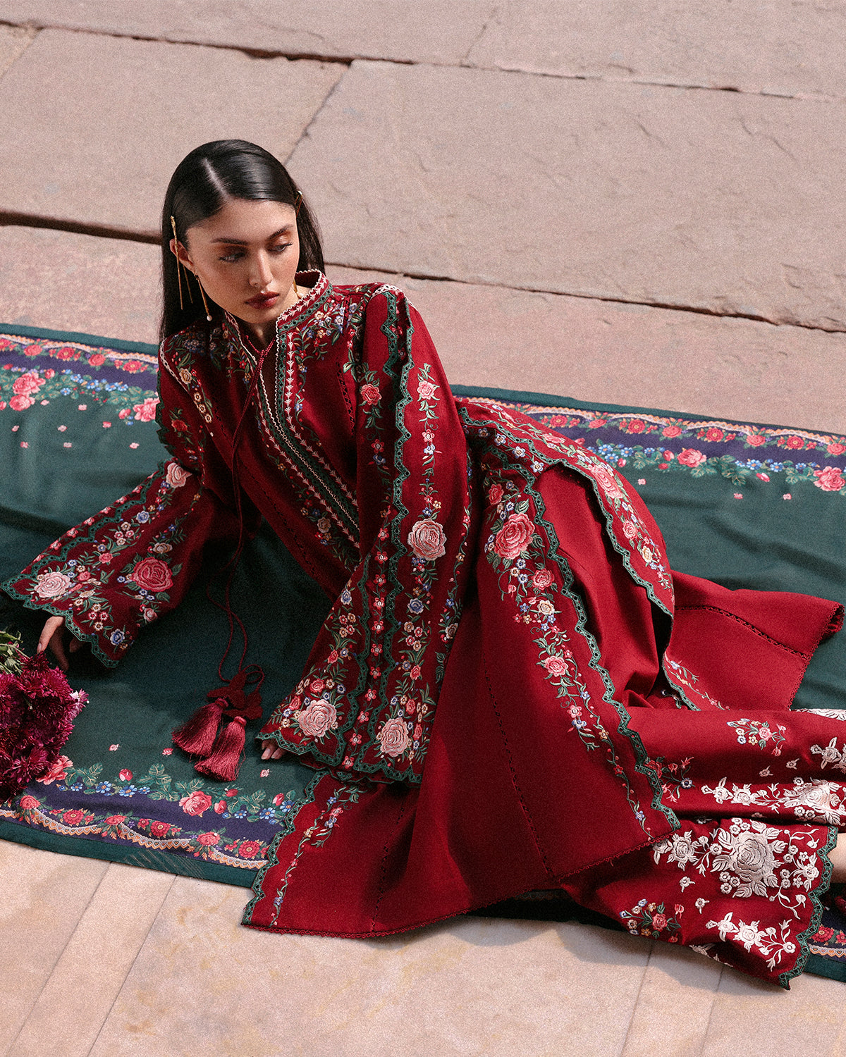Jugnu | Khaddar 25 | Gulshan by Jugnu - Designer Dress - Type : Ladies Clothes - Available at Libayah - 100% Original 