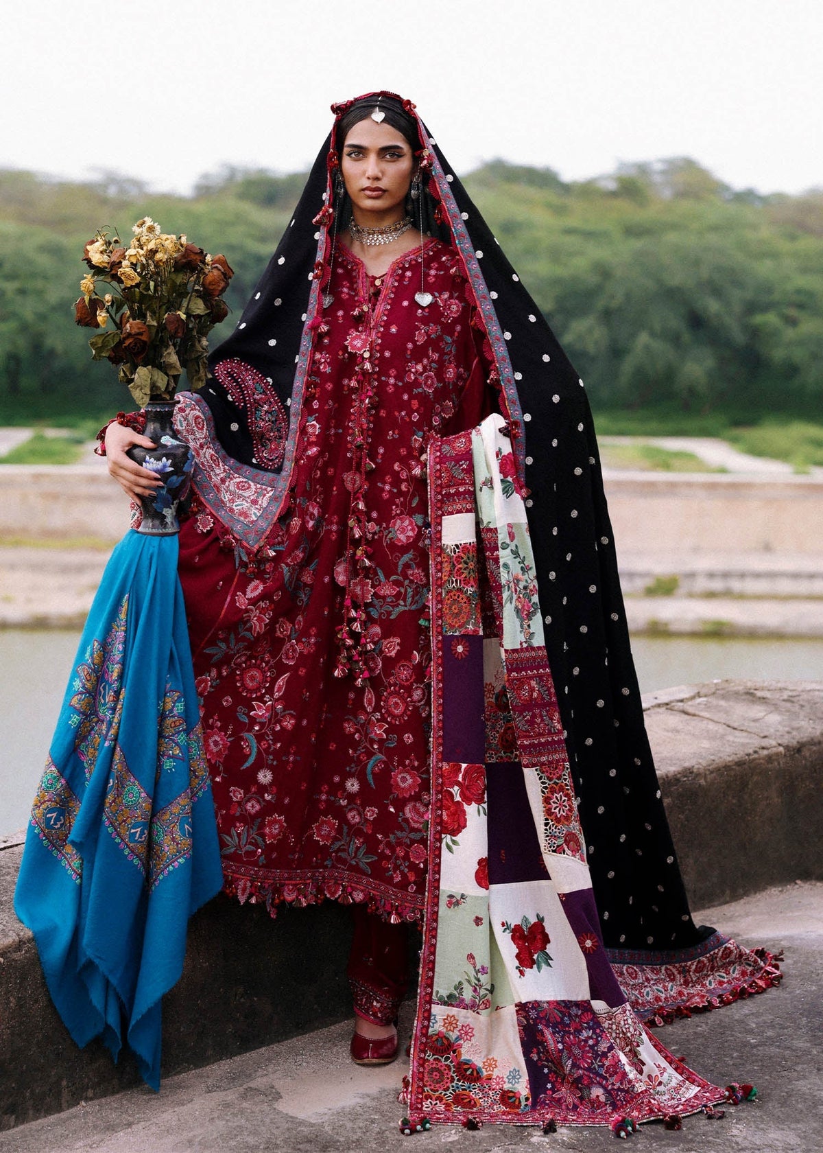 Pankhuri – authentic Pakistani dress from the Hussain Rehar Karandi 25 collection for women in the UK.