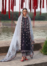 Rouge – authentic Pakistani dress from the Hussain Rehar Karandi 25 collection for women in the UK.