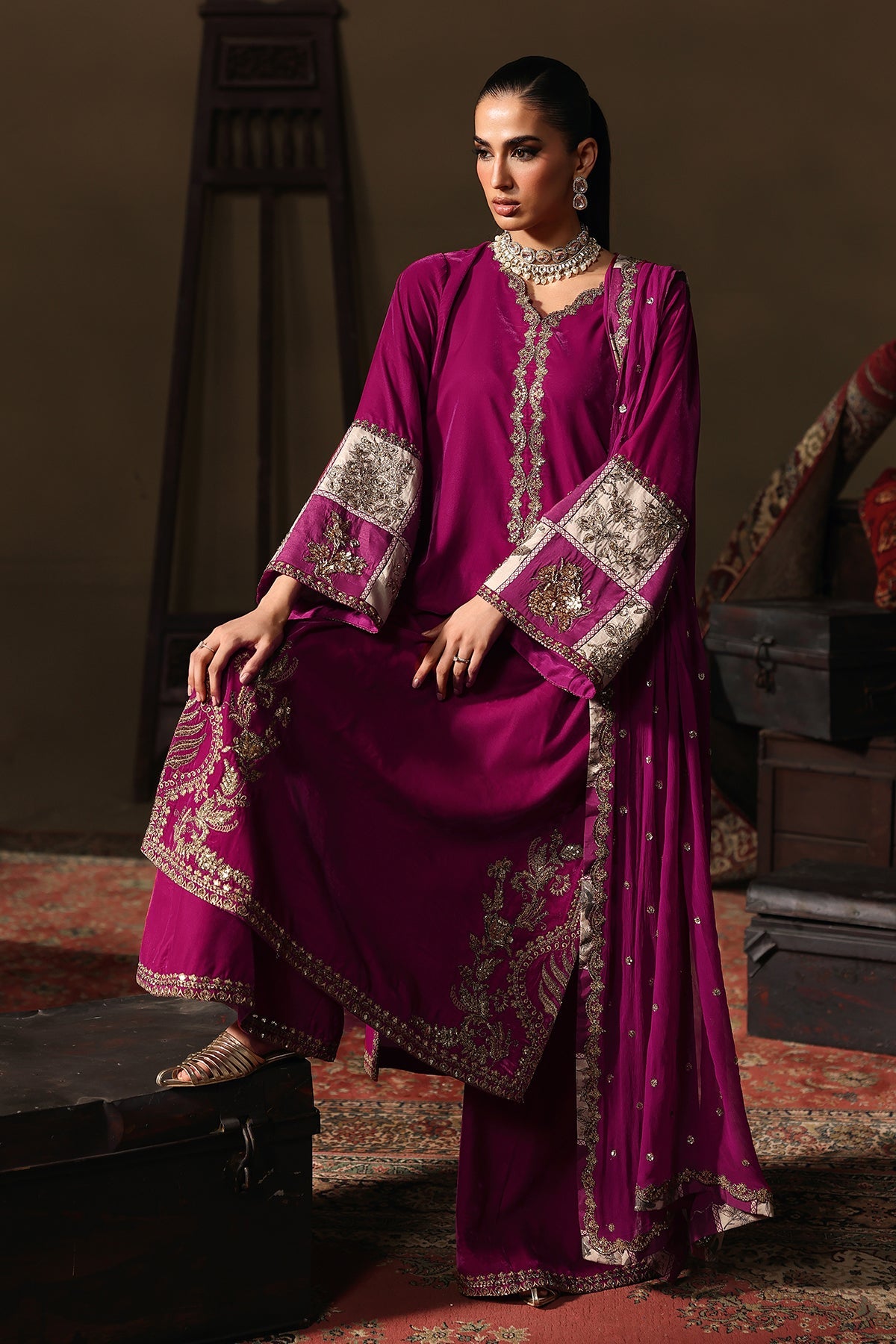 Charizma | Signora Velvet 25 | CVT5-08 by Charizma - Designer Dress  - Type : Ladies Clothes - Available at Libayah - 100% Original 