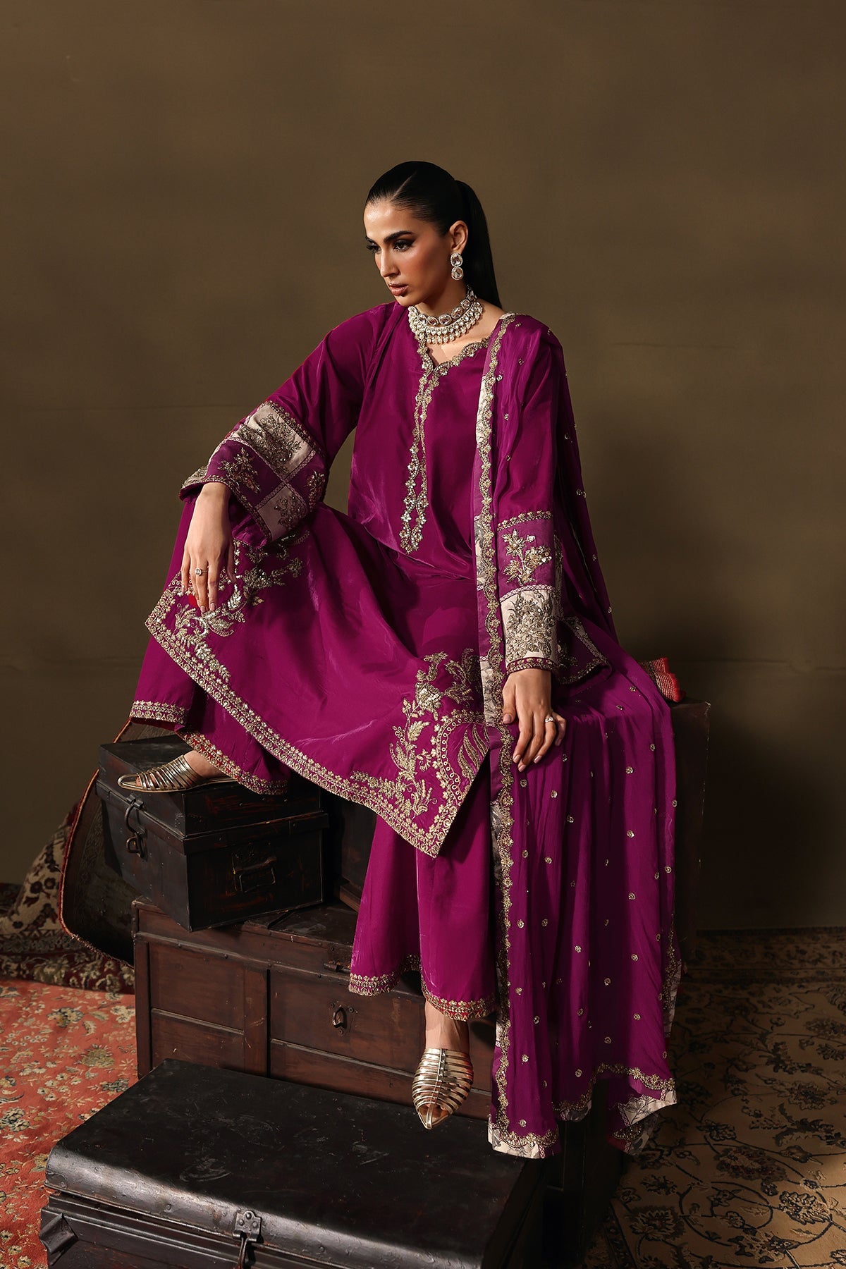 Charizma | Signora Velvet 25 | CVT5-08 by Charizma - Designer Dress  - Type : Ladies Clothes - Available at Libayah - 100% Original 
