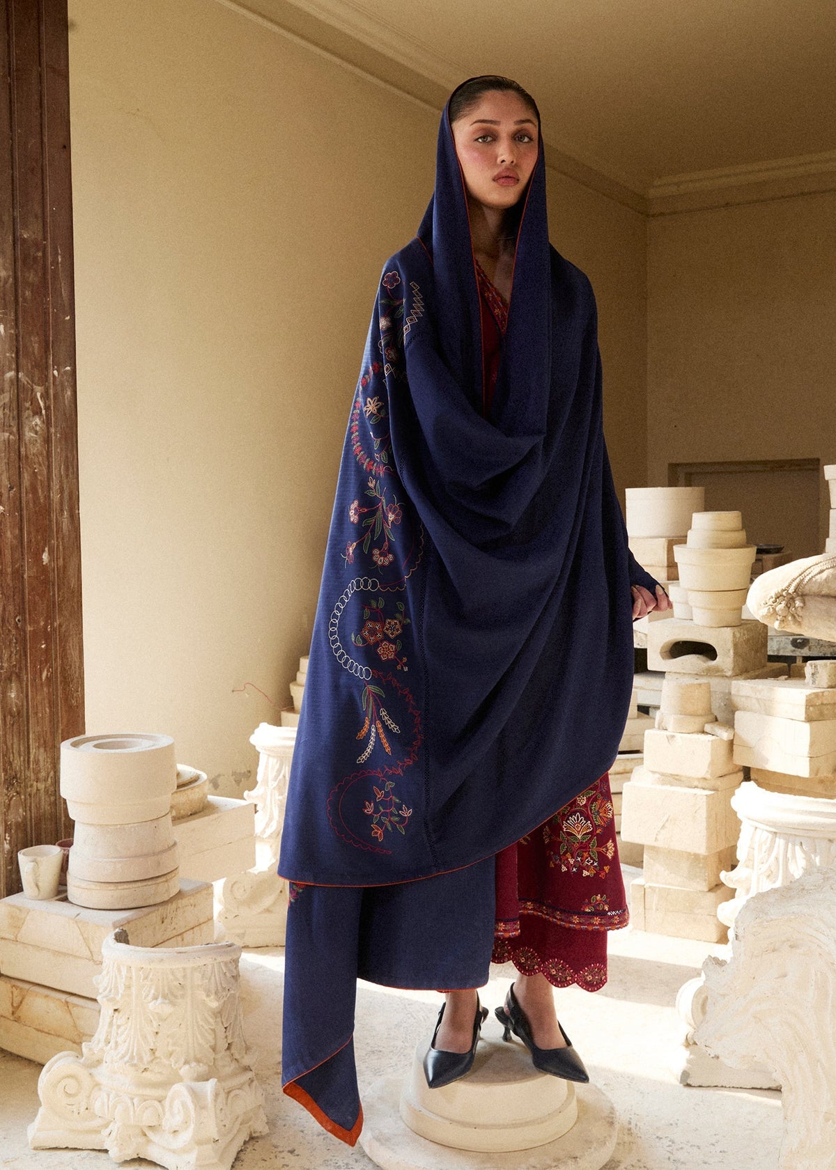 Hussain Rehar | Khaddar Pret 25 | GULNAR by Hussain Rehar - Designer Dress  - Type : Ladies Clothes - Available at Libayah - 100% Original 