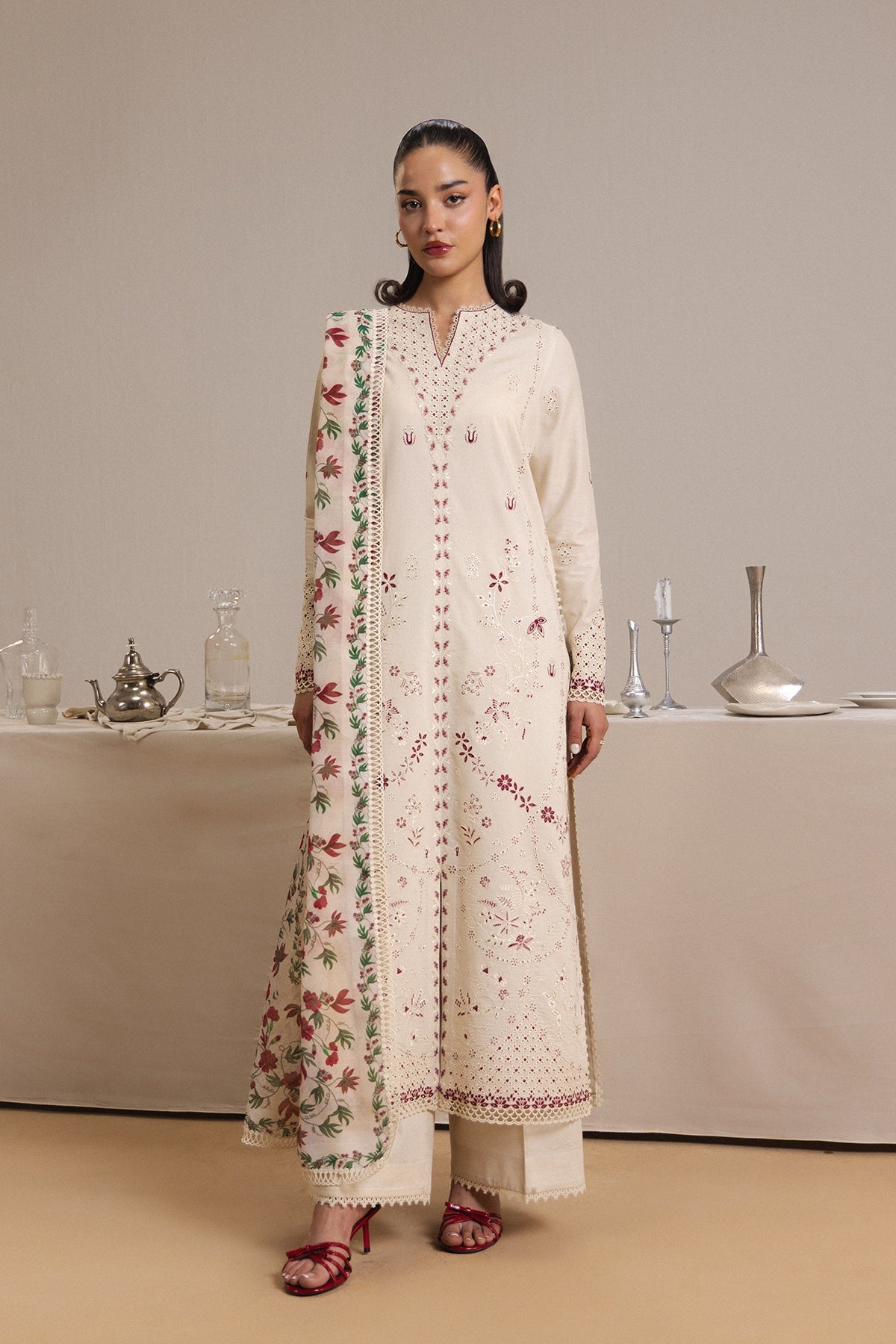 Afrozeh | Basic Pret 26 RTW |BLANCHE by Afrozeh - Designer Dress  - Type : Ladies Clothes - Available at Libayah - 100% Original 