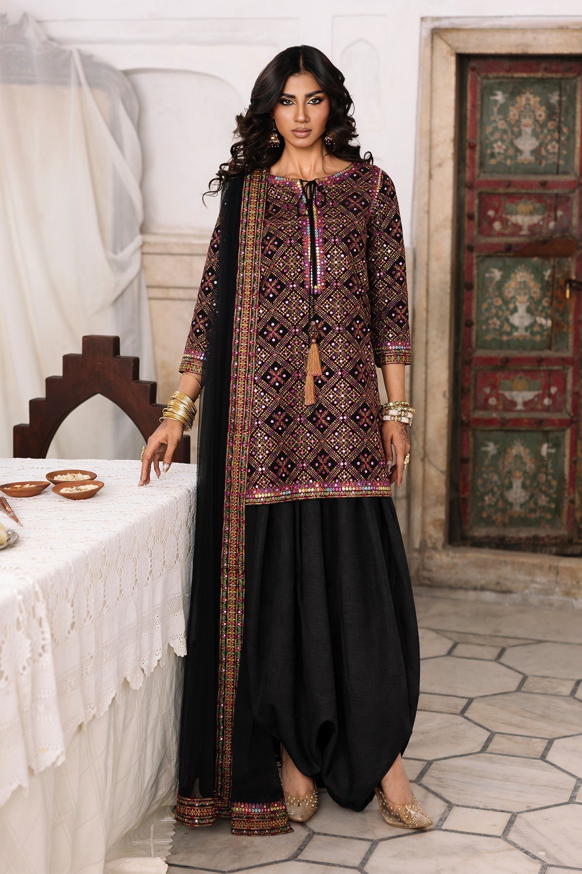 Charizma | Festive Pret | 3-Pcs Embroidered Raw Silk CMA-6-327 by Charizma - Designer Dress  - Type : Ladies Clothes - Available at Libayah - 100% Original 