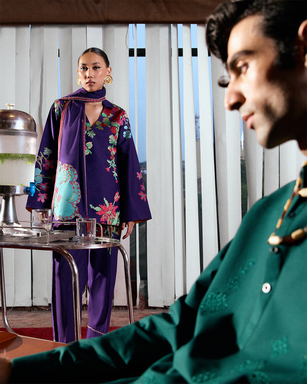 Jugnu | Summer Pret 25 | Sagnik - Scarf by Jugnu - Designer Dress  - Type : Ladies Clothes - Available at Libayah - 100% Original 