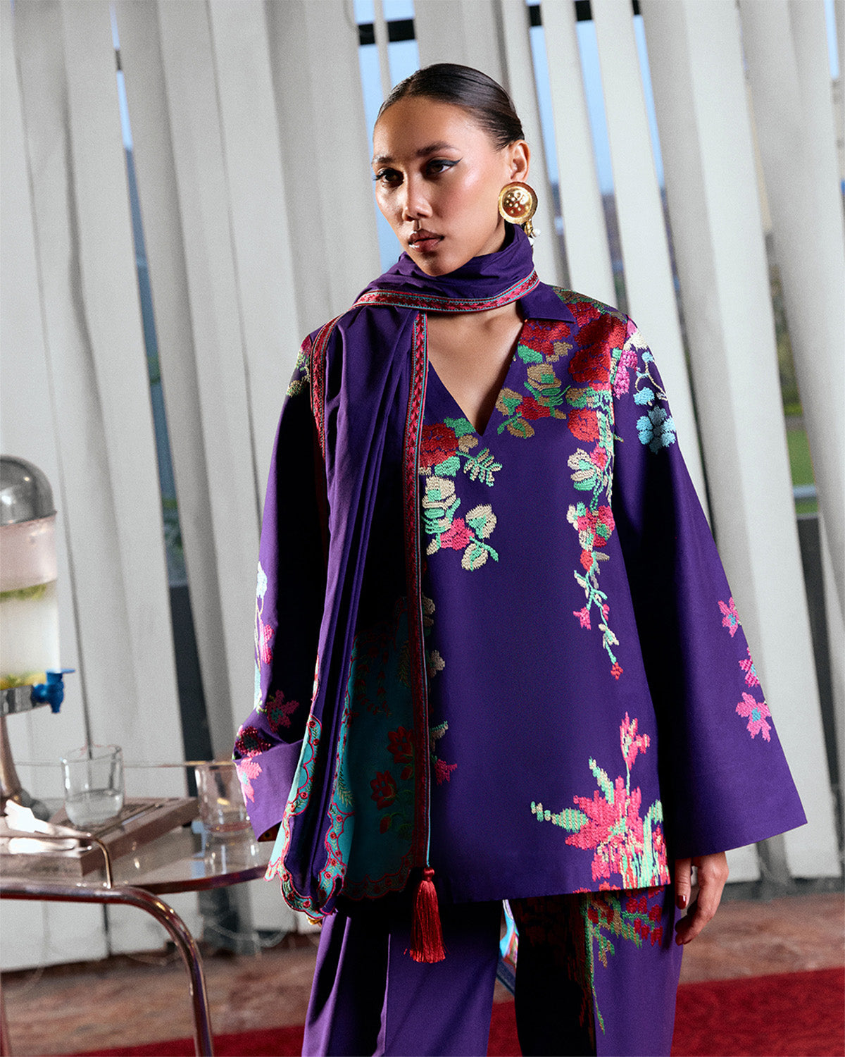 Jugnu | Summer Pret 25 | Sagnik - Scarf by Jugnu - Designer Dress  - Type : Ladies Clothes - Available at Libayah - 100% Original 