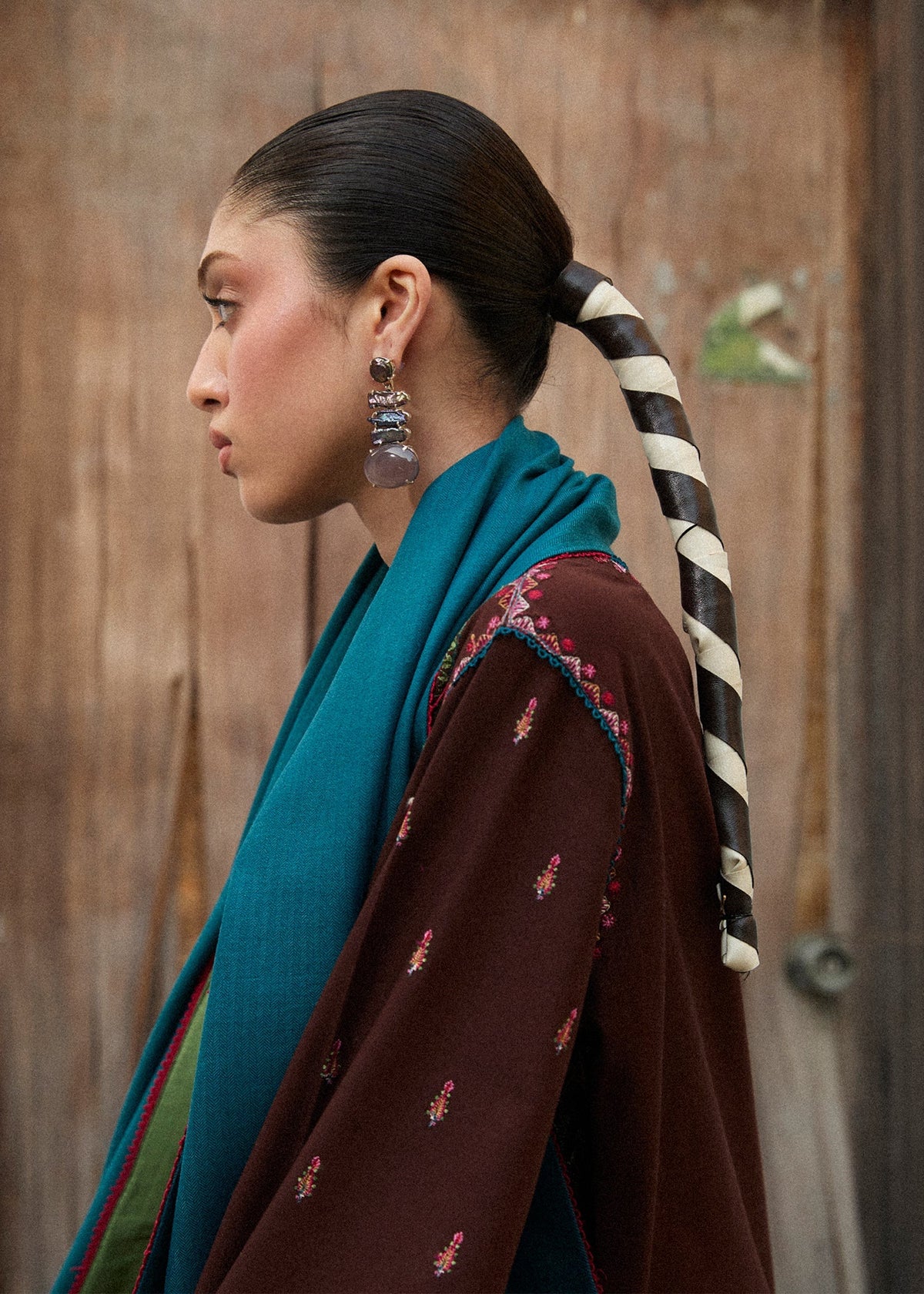 Hussain Rehar | Khaddar Pret 25 | MOCHA by Hussain Rehar - Designer Dress  - Type : Ladies Clothes - Available at Libayah - 100% Original 