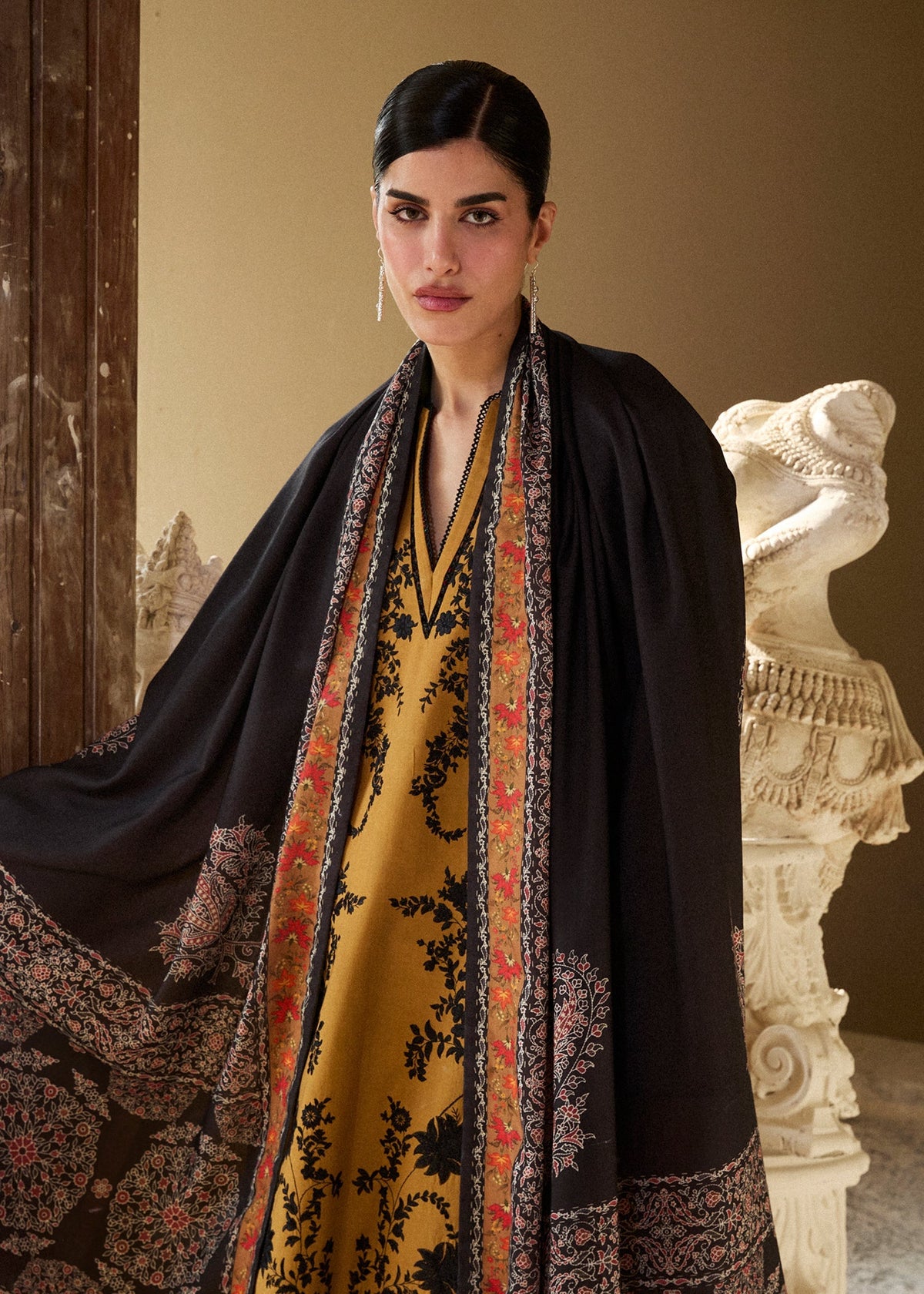 Hussain Rehar | Khaddar Pret 25 |MERI GOLD by Hussain Rehar - Designer Dress  - Type : Ladies Clothes - Available at Libayah - 100% Original 