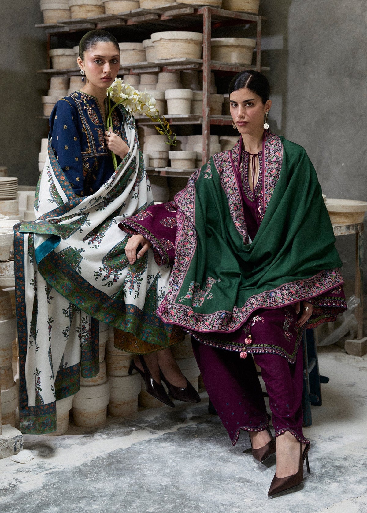 Hussain Rehar | Khaddar Pret 25 |NASHIMAN by Hussain Rehar - Designer Dress  - Type : Ladies Clothes - Available at Libayah - 100% Original 
