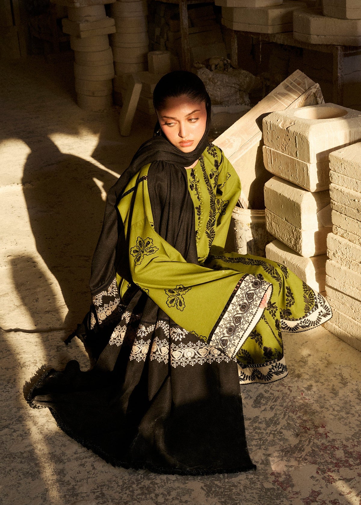 Hussain Rehar | Khaddar Pret 25 |GULMARG by Hussain Rehar - Designer Dress  - Type : Ladies Clothes - Available at Libayah - 100% Original 