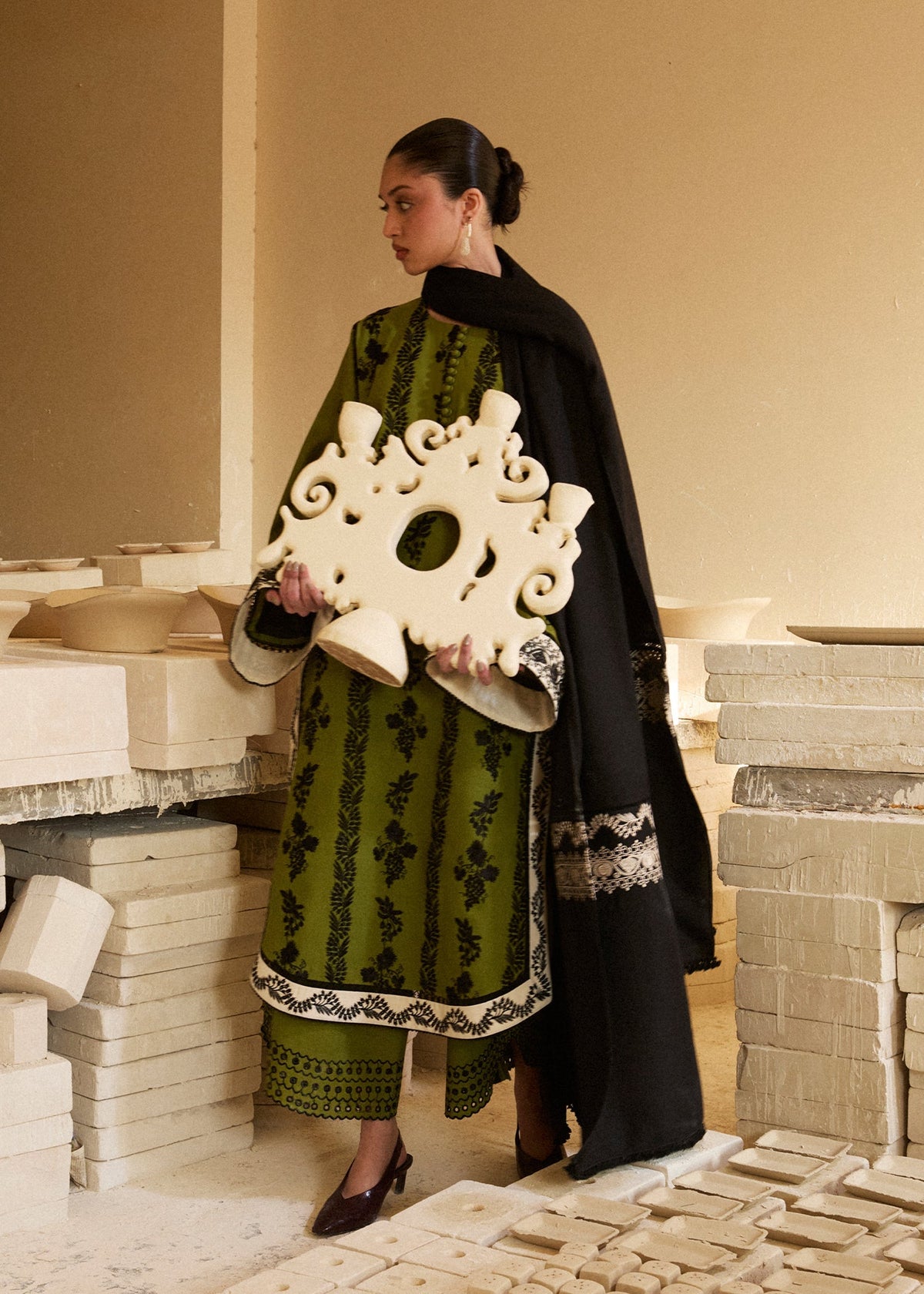 Hussain Rehar | Khaddar Pret 25 |GULMARG by Hussain Rehar - Designer Dress  - Type : Ladies Clothes - Available at Libayah - 100% Original 