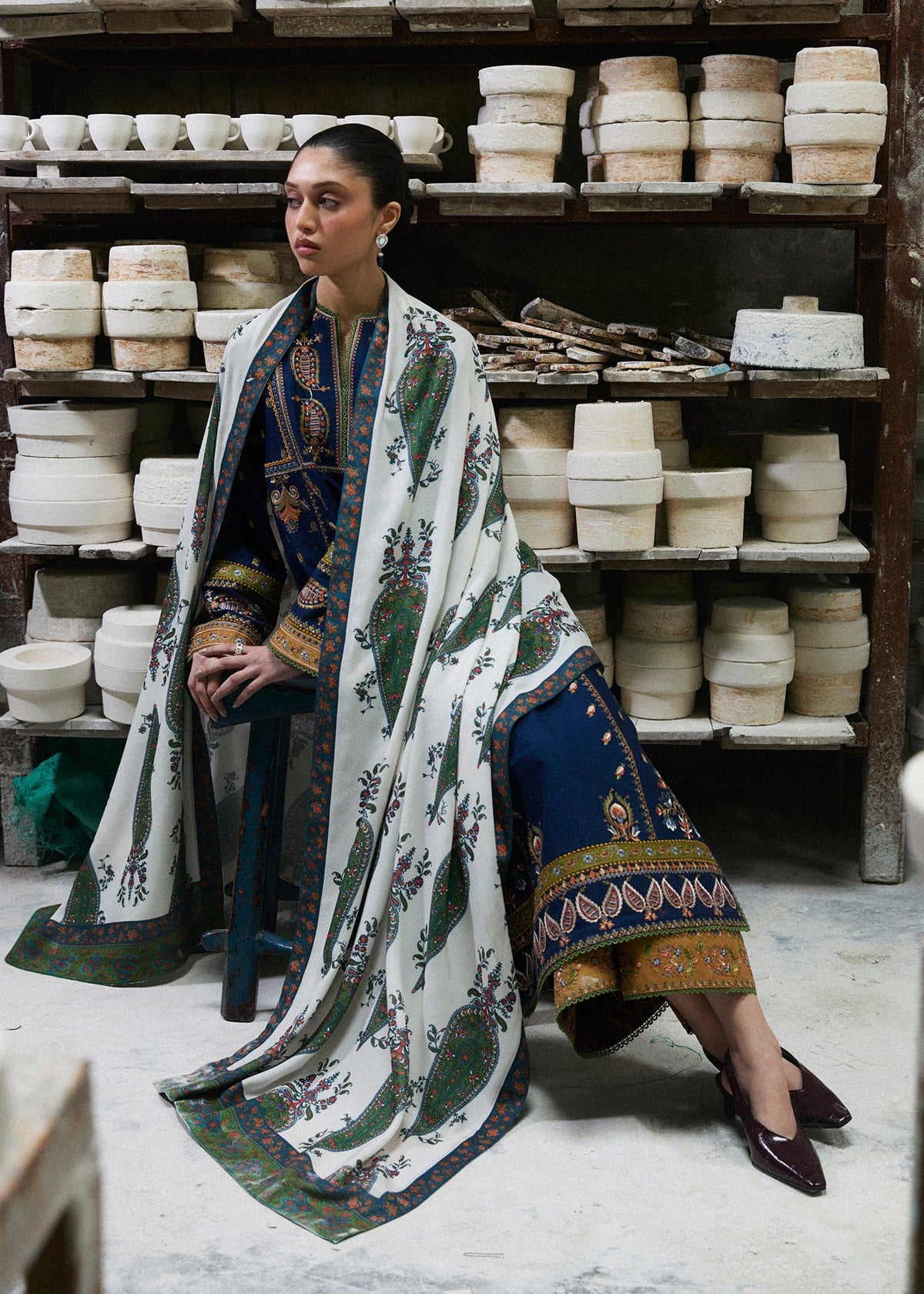 Hussain Rehar | Khaddar Pret 25 | AFSANAH by Hussain Rehar - Designer Dress  - Type : Ladies Clothes - Available at Libayah - 100% Original 