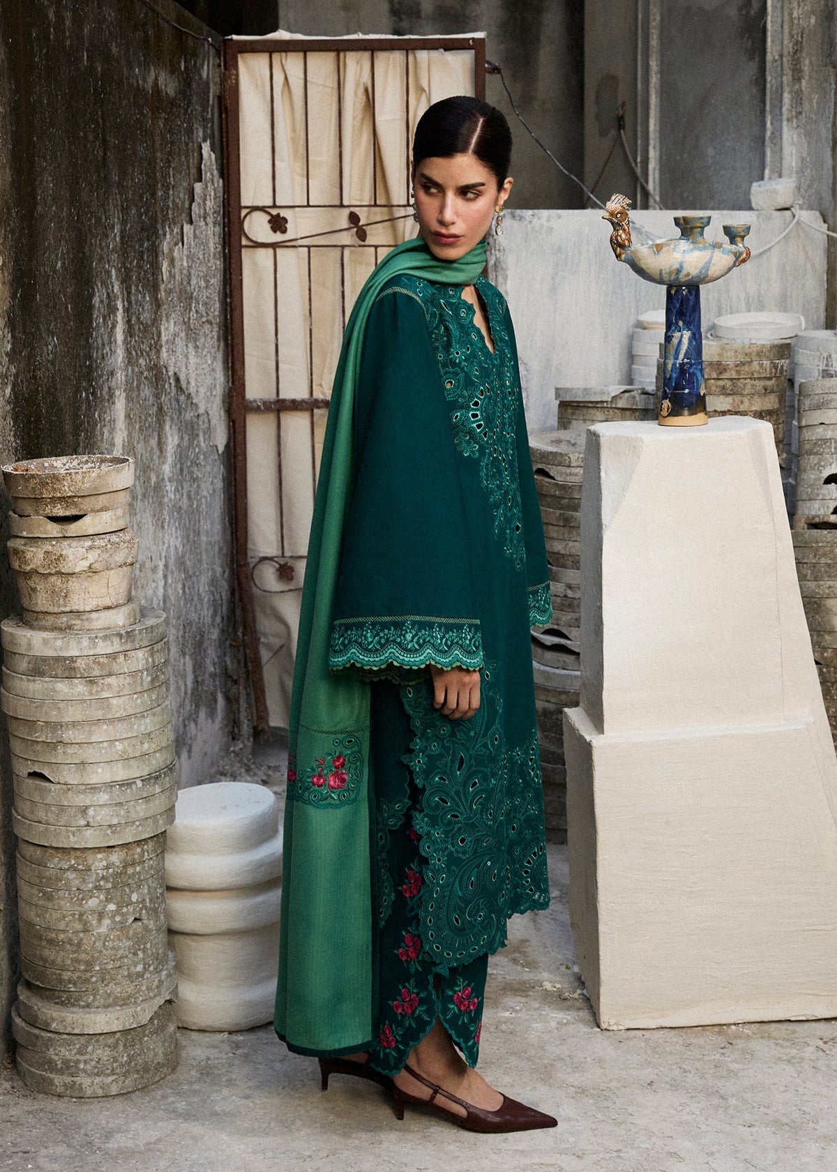 Hussain Rehar | Khaddar Pret 25 |JHEEL by Hussain Rehar - Designer Dress  - Type : Ladies Clothes - Available at Libayah - 100% Original 