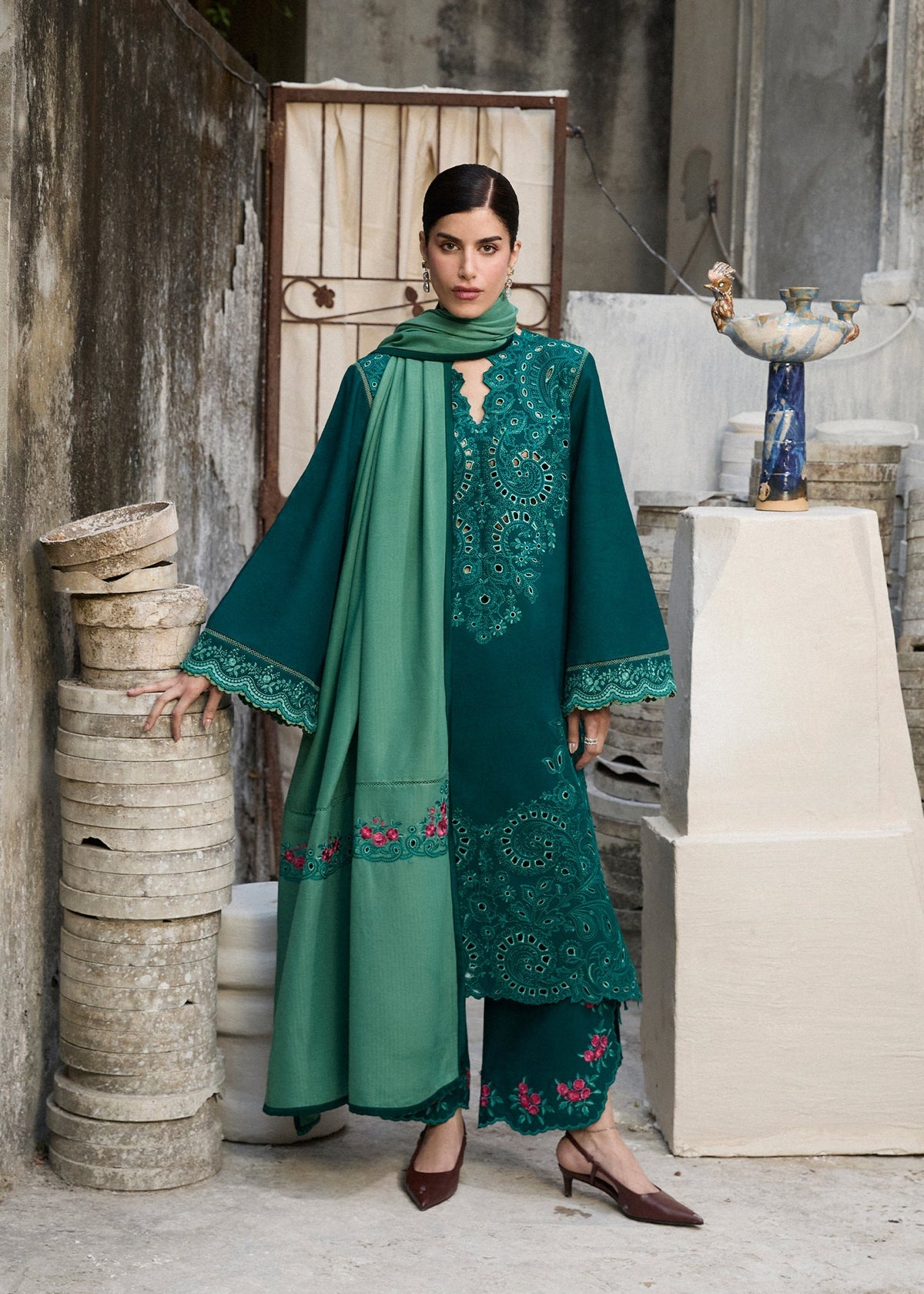 Hussain Rehar | Khaddar Pret 25 |JHEEL by Hussain Rehar - Designer Dress  - Type : Ladies Clothes - Available at Libayah - 100% Original 