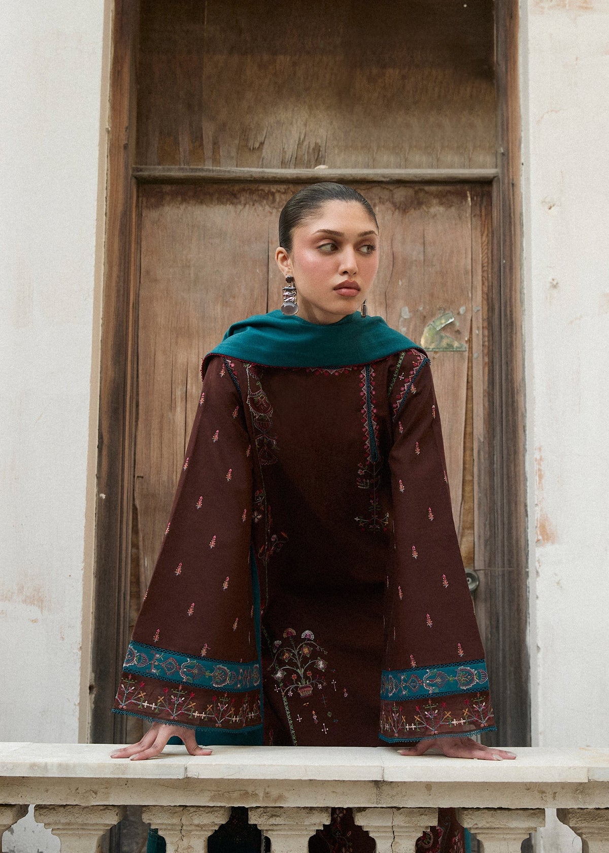 Hussain Rehar | Khaddar Pret 25 | MOCHA by Hussain Rehar - Designer Dress  - Type : Ladies Clothes - Available at Libayah - 100% Original 