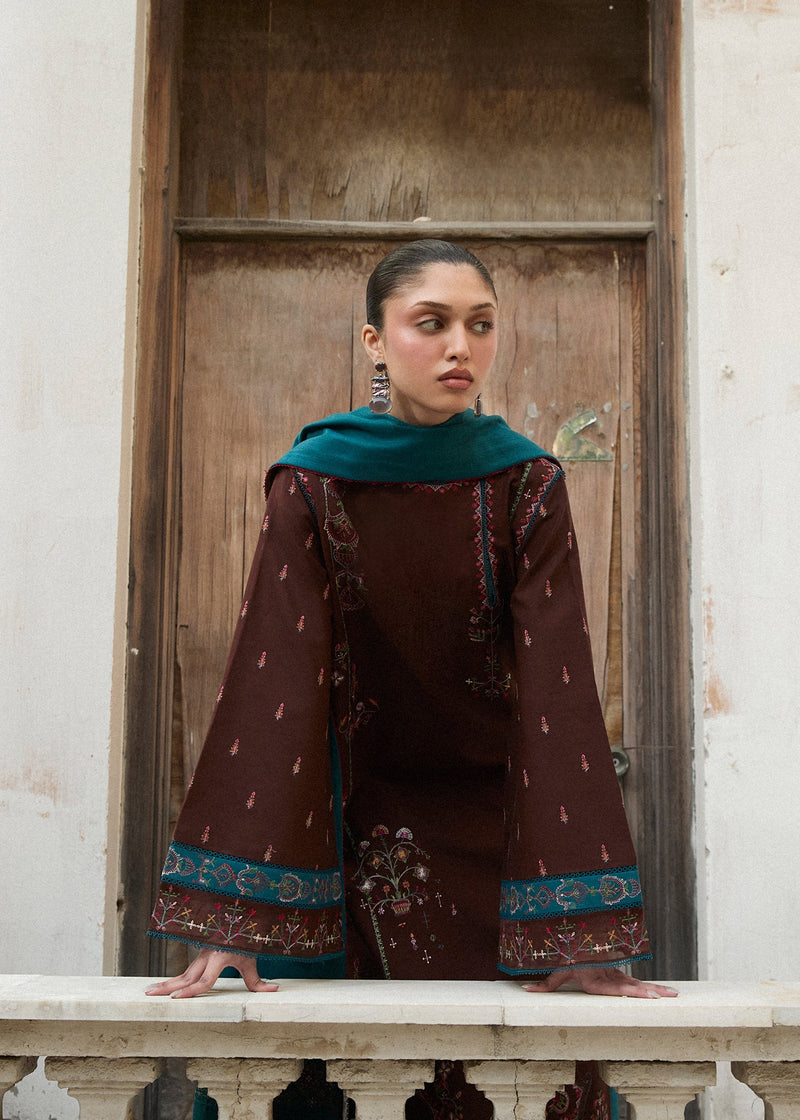 Hussain Rehar | Khaddar Pret 25 | MOCHA by Hussain Rehar - Designer Dress  - Type : Ladies Clothes - Available at Libayah - 100% Original 