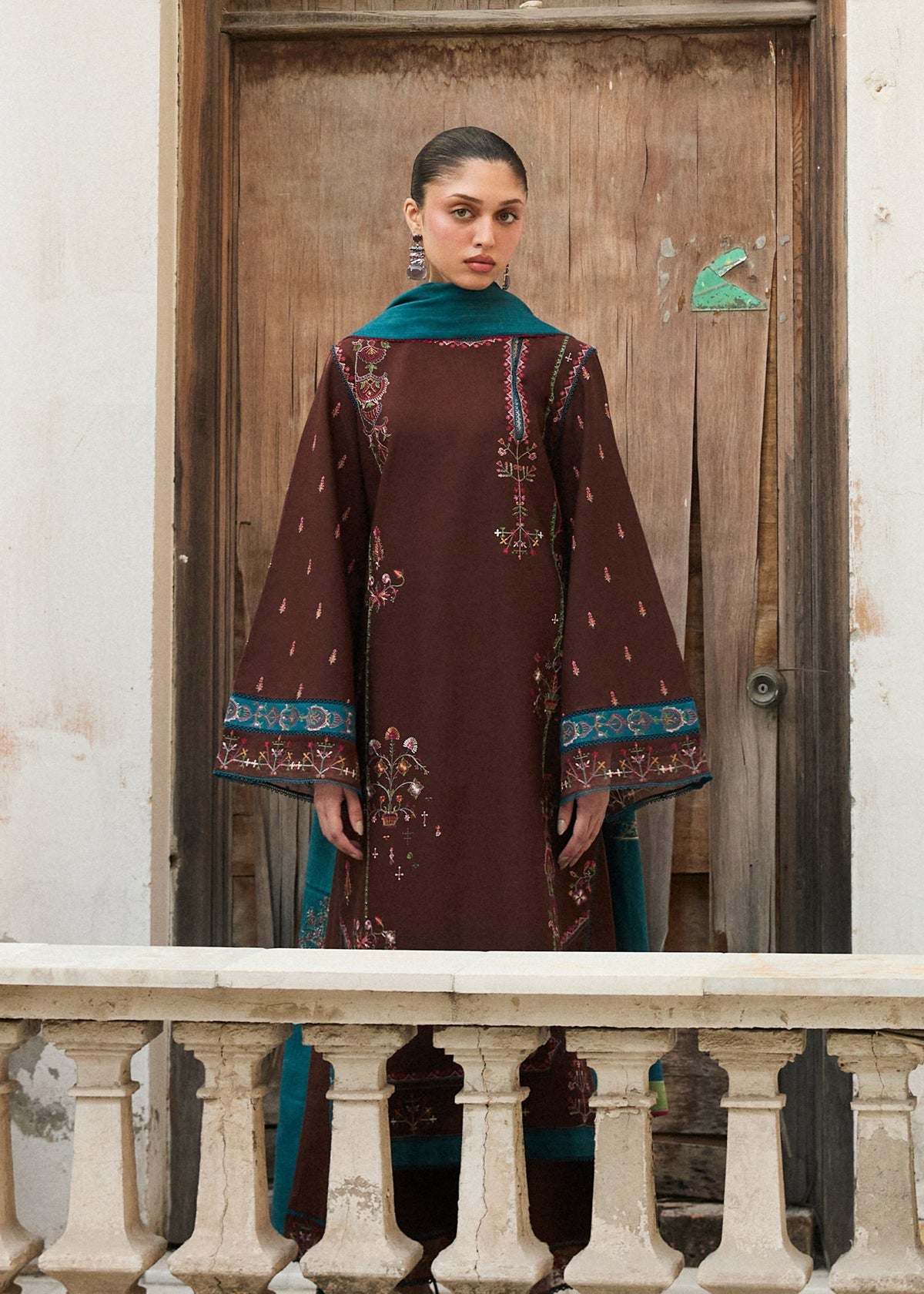 Hussain Rehar | Khaddar Pret 25 | MOCHA by Hussain Rehar - Designer Dress  - Type : Ladies Clothes - Available at Libayah - 100% Original 