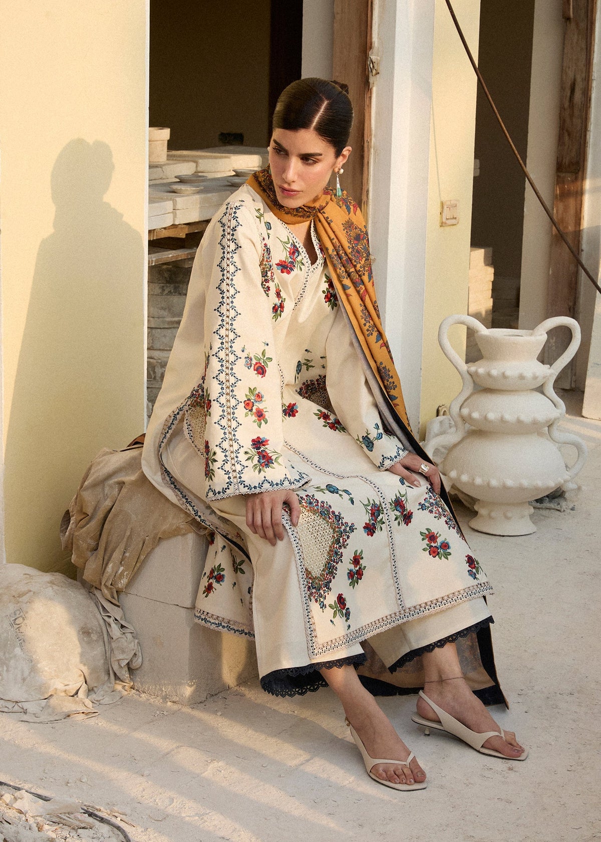Hussain Rehar | Khaddar Pret 25 | LAYLA by Hussain Rehar - Designer Dress  - Type : Ladies Clothes - Available at Libayah - 100% Original 