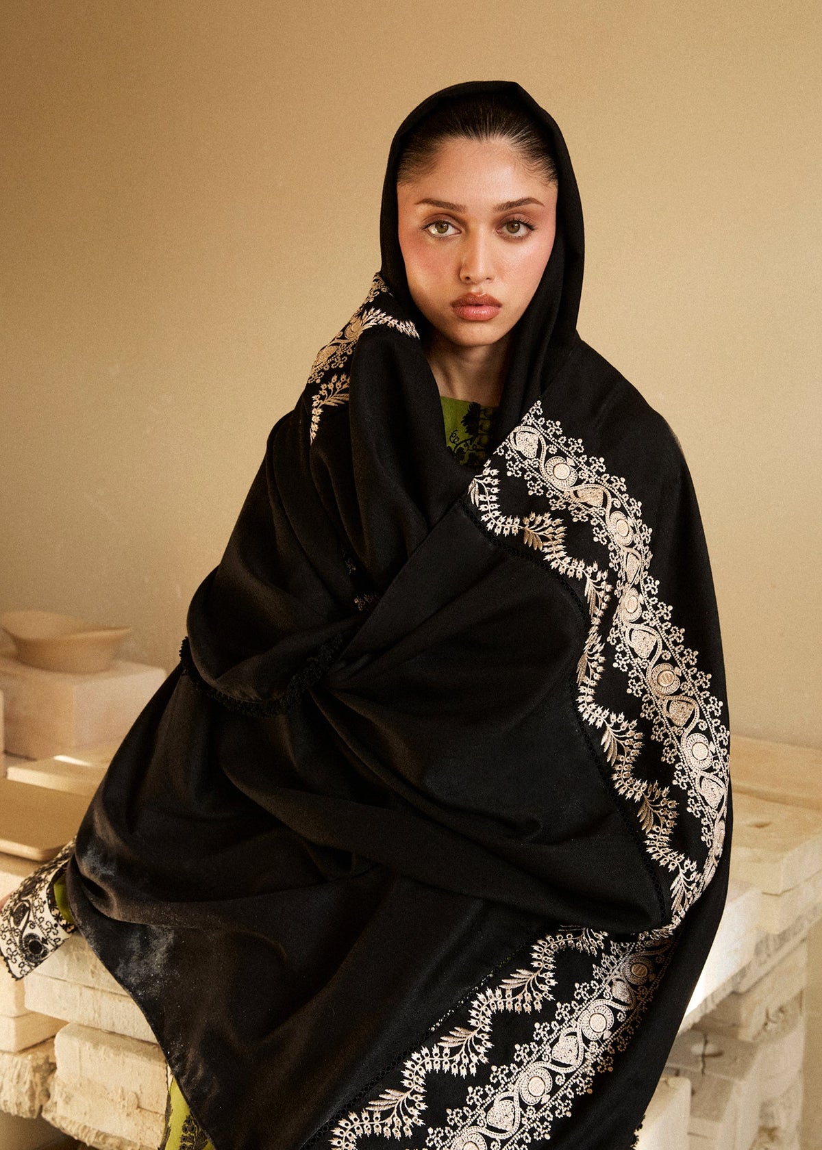 Hussain Rehar | Khaddar Pret 25 |GULMARG by Hussain Rehar - Designer Dress  - Type : Ladies Clothes - Available at Libayah - 100% Original 