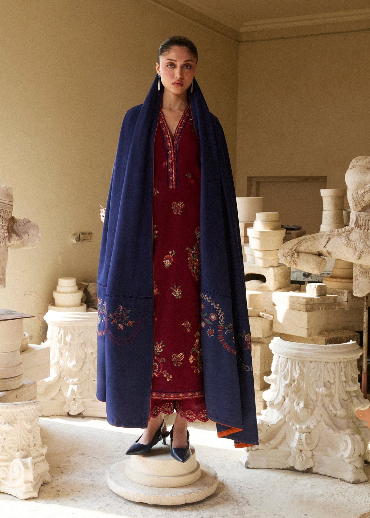 Hussain Rehar | Khaddar Pret 25 | GULNAR by Hussain Rehar - Designer Dress  - Type : Ladies Clothes - Available at Libayah - 100% Original 