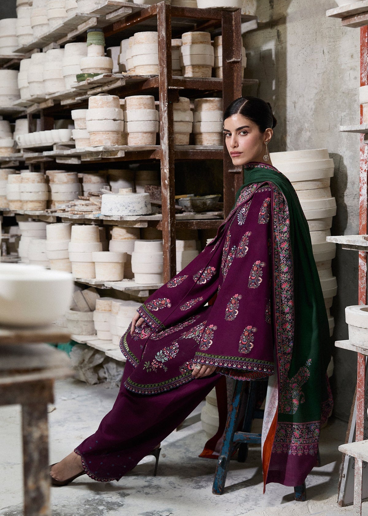 Hussain Rehar | Khaddar Pret 25 |NASHIMAN by Hussain Rehar - Designer Dress  - Type : Ladies Clothes - Available at Libayah - 100% Original 