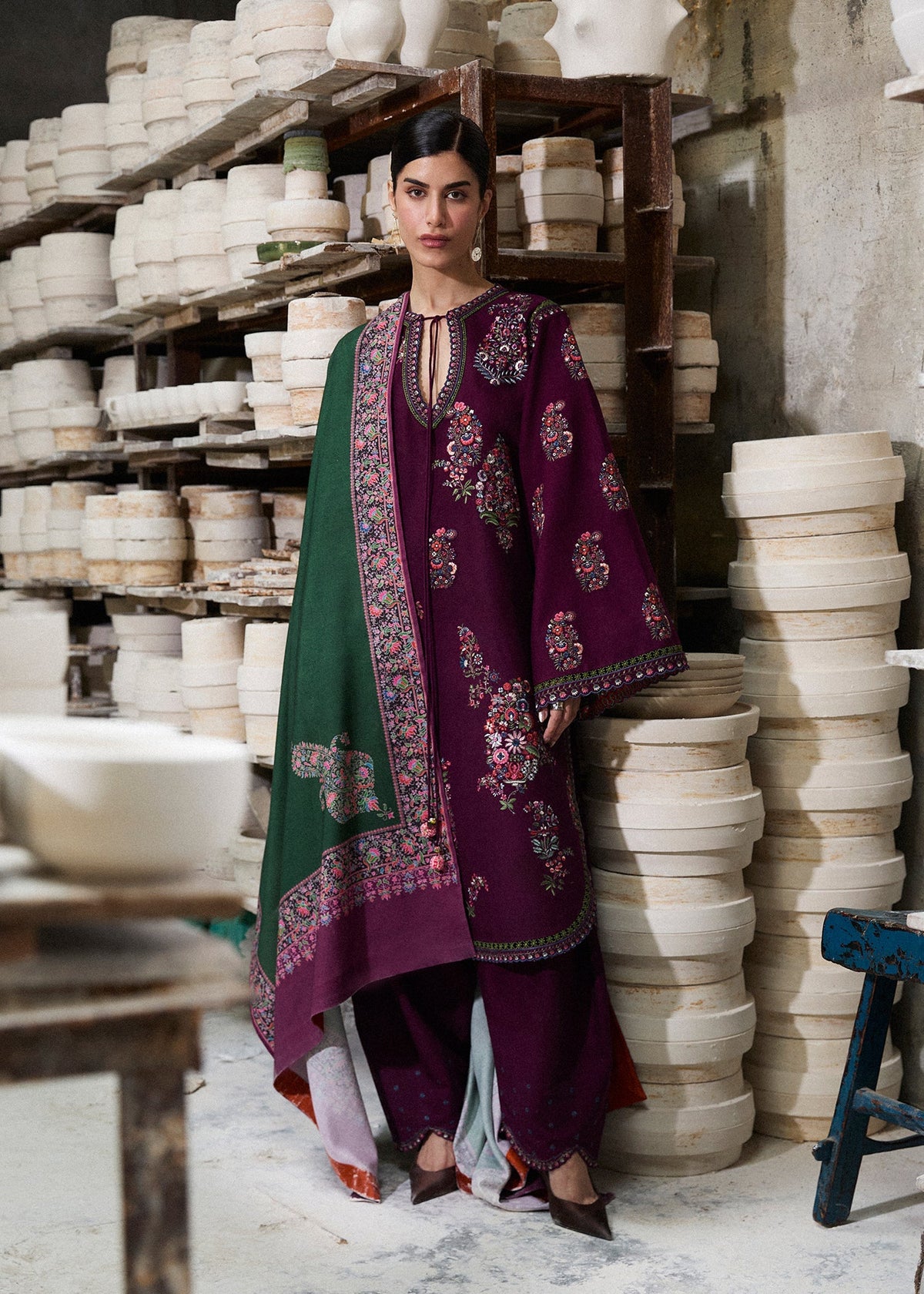 Hussain Rehar | Khaddar Pret 25 |NASHIMAN by Hussain Rehar - Designer Dress  - Type : Ladies Clothes - Available at Libayah - 100% Original 