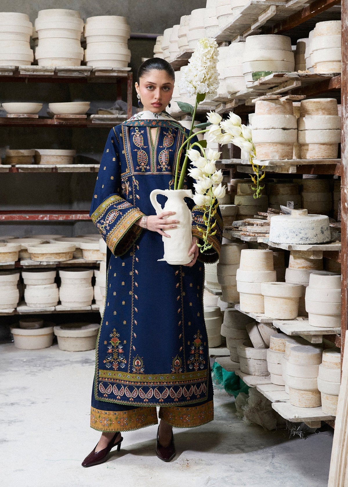 Hussain Rehar | Khaddar Pret 25 | AFSANAH by Hussain Rehar - Designer Dress  - Type : Ladies Clothes - Available at Libayah - 100% Original 