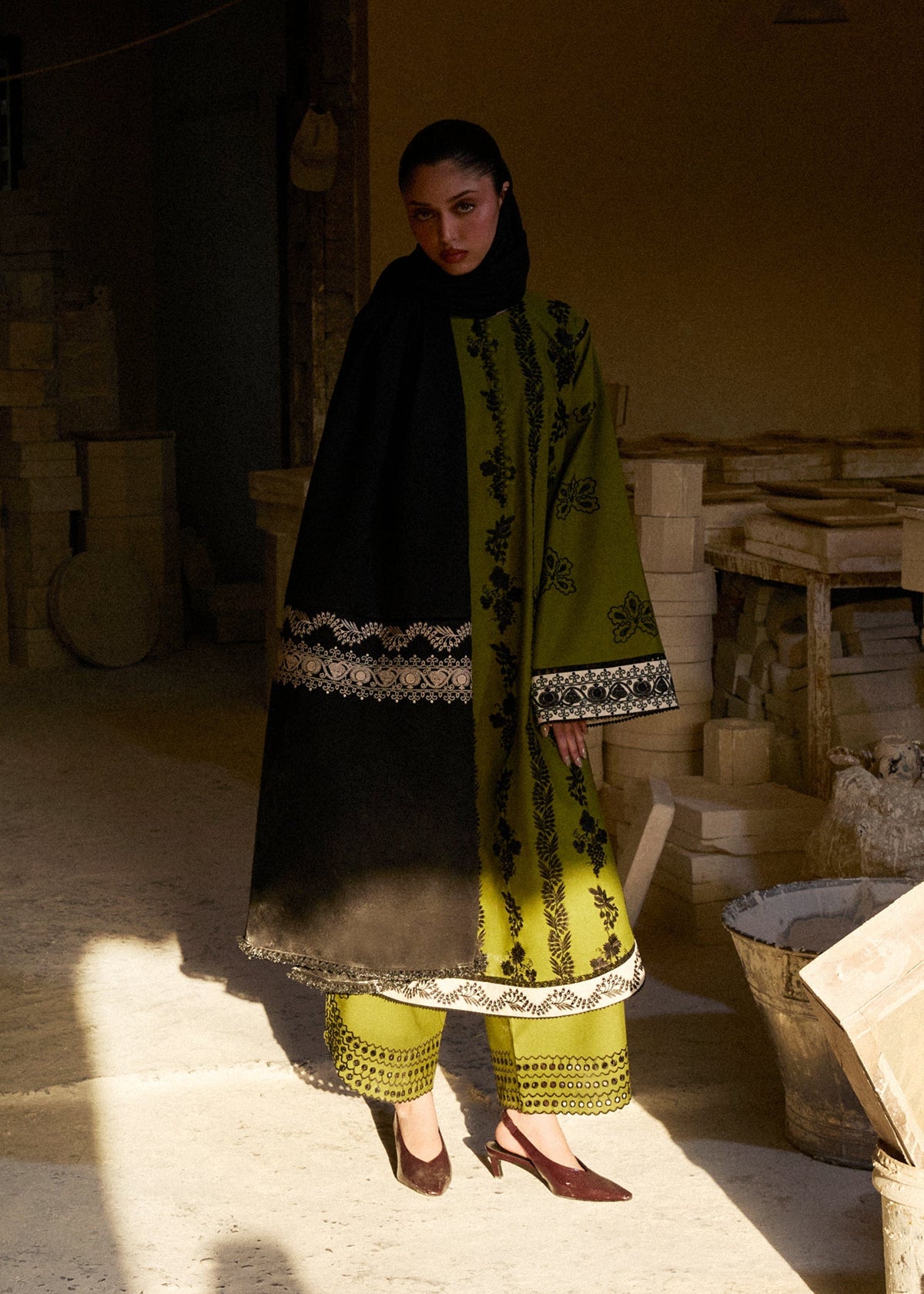Hussain Rehar | Khaddar Pret 25 |GULMARG by Hussain Rehar - Designer Dress  - Type : Ladies Clothes - Available at Libayah - 100% Original 