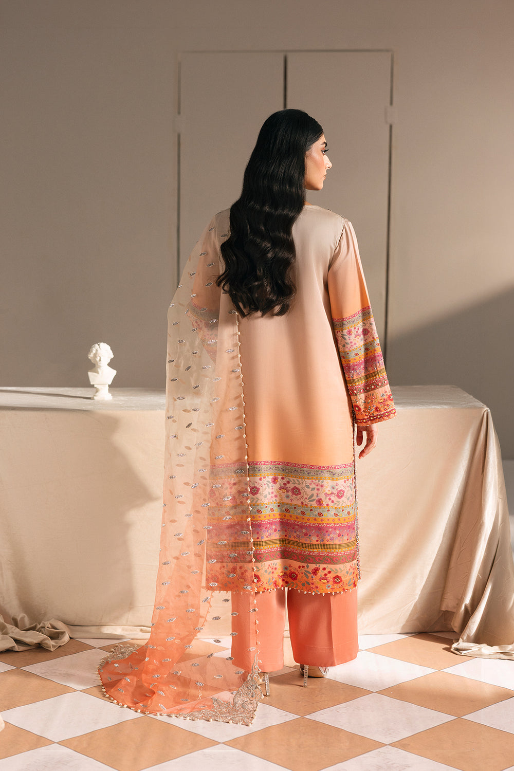 Afrozeh | Silk Muse 26 | Pearl Draped by Afrozeh - Designer Dress  - Type : Ladies Clothes - Available at Libayah - 100% Original 